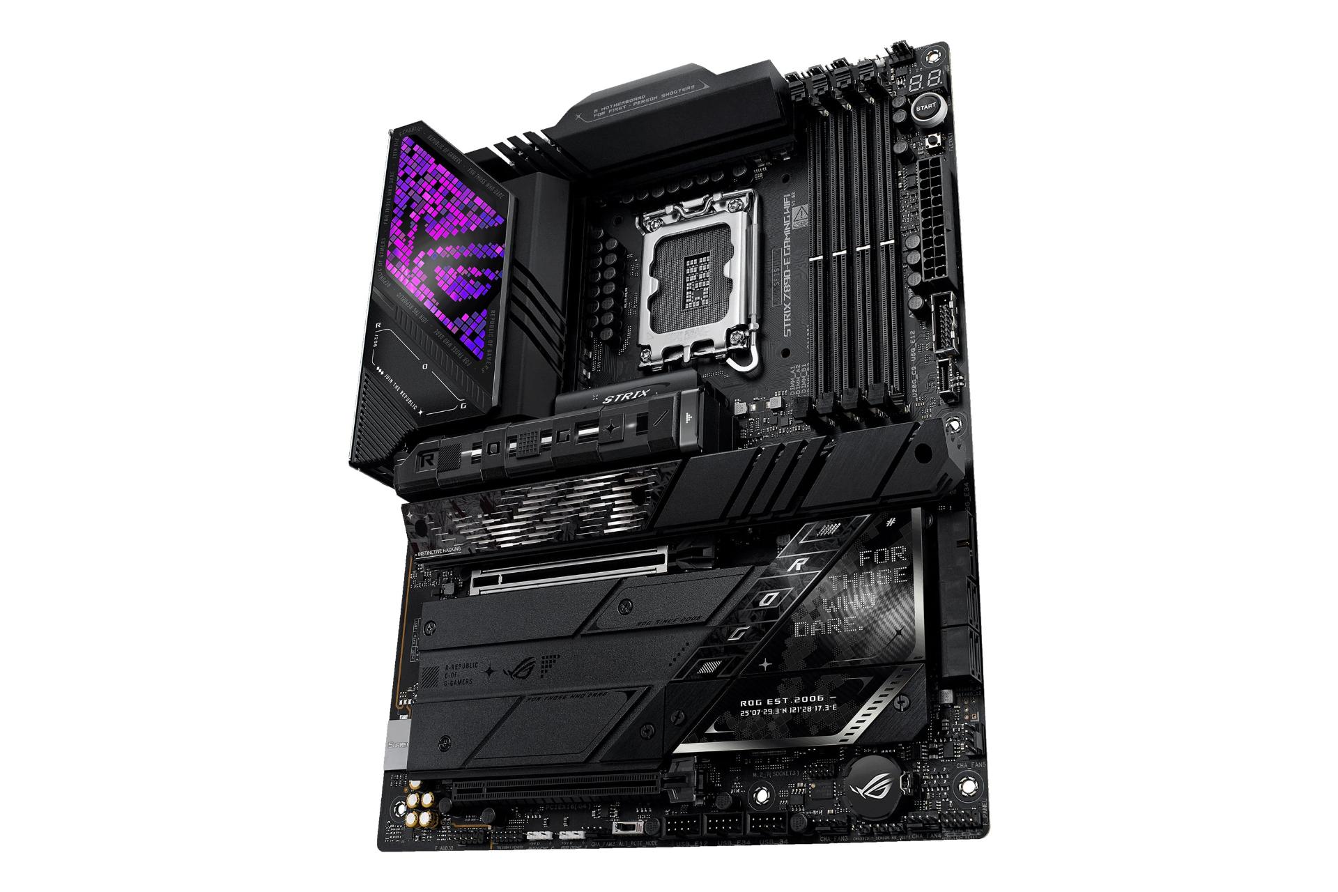 نمای کناری مادربرد ایسوس ASUS ROG STRIX Z890-E GAMING WIFI