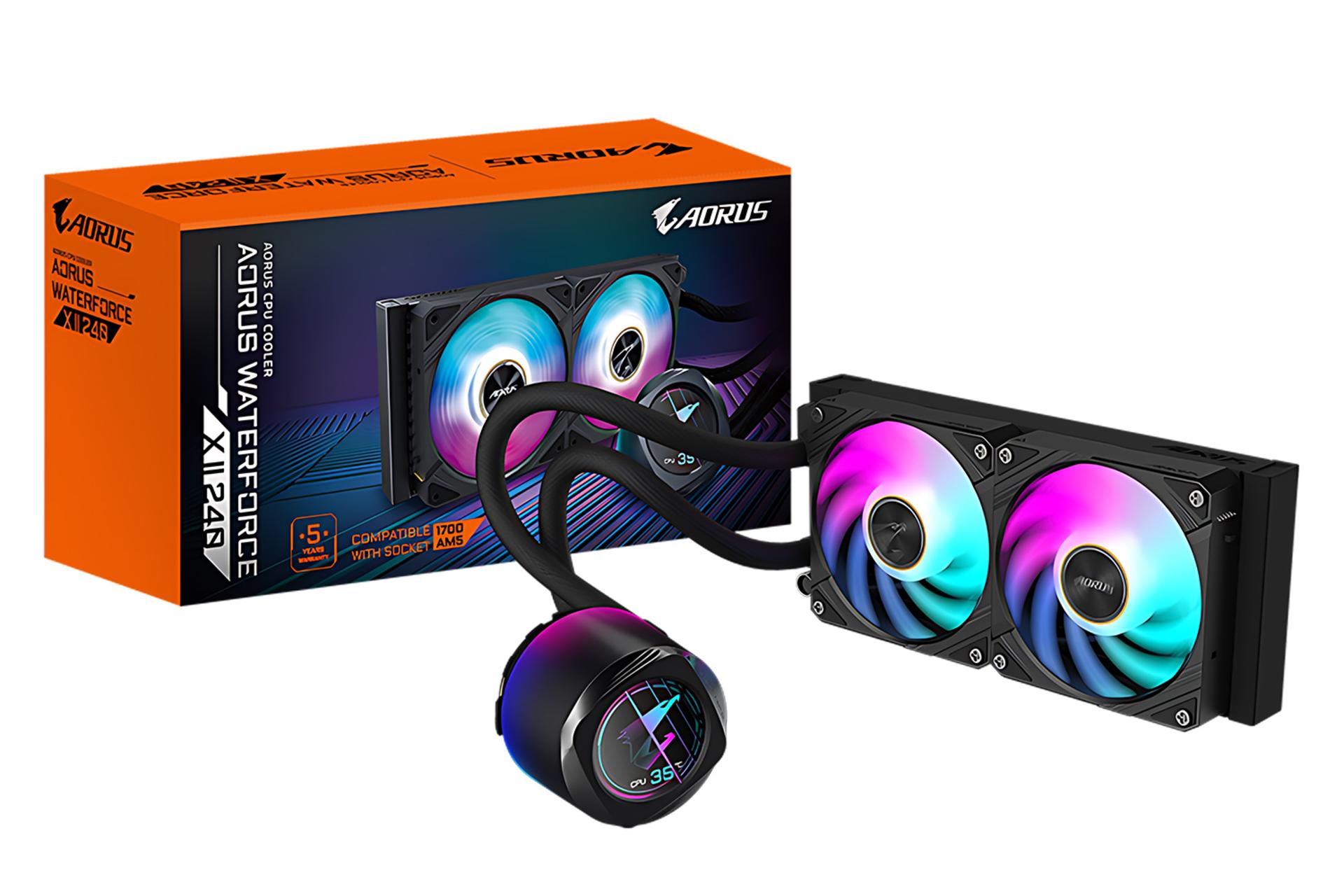 خنک کننده مایع گیگابایت GIGABYTE AORUS WATERFORCE X II 240 به همراه جعبه