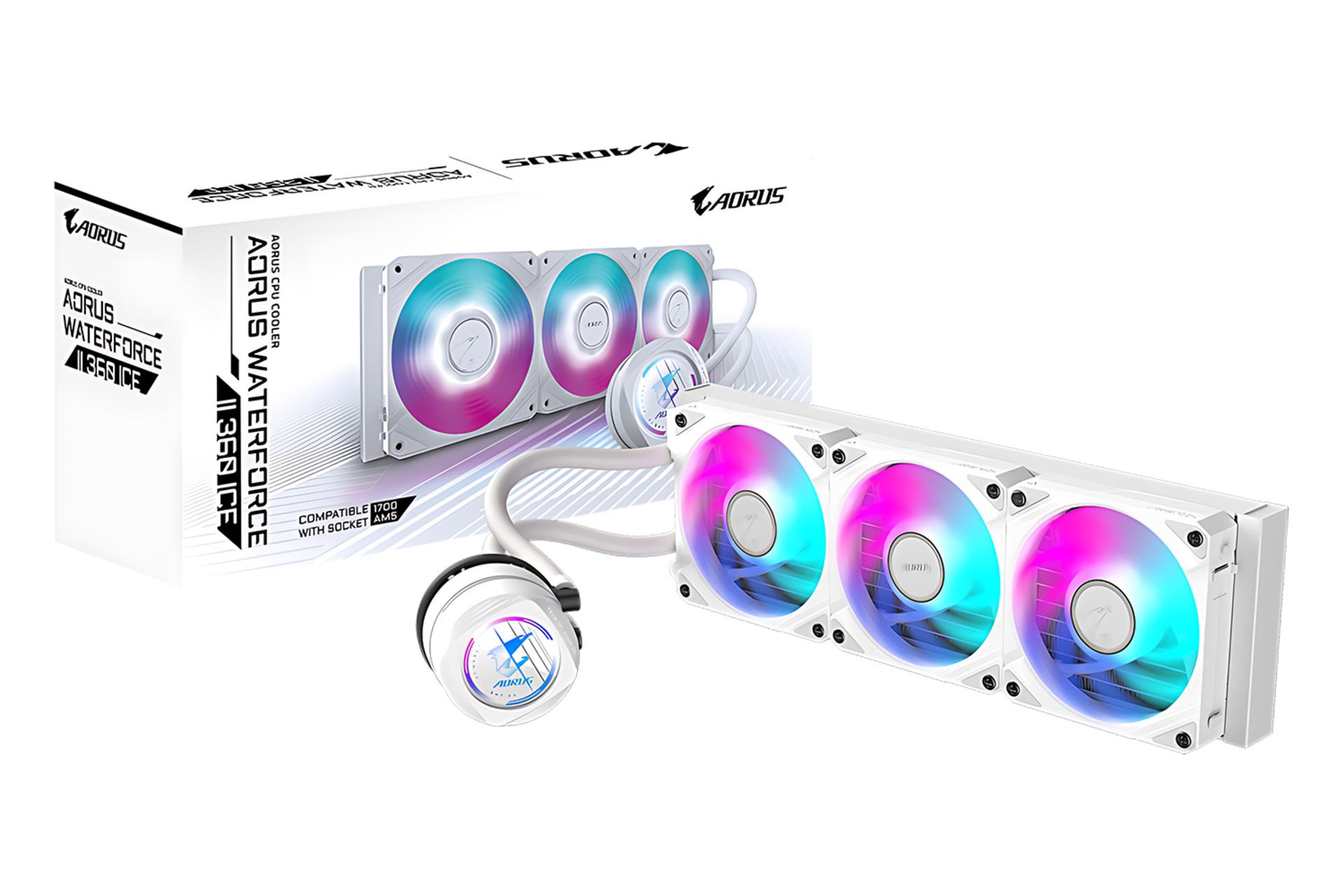 خنک کننده مایع گیگابایت GIGABYTE AORUS WATERFORCE II 360 ICE به همراه جعبه