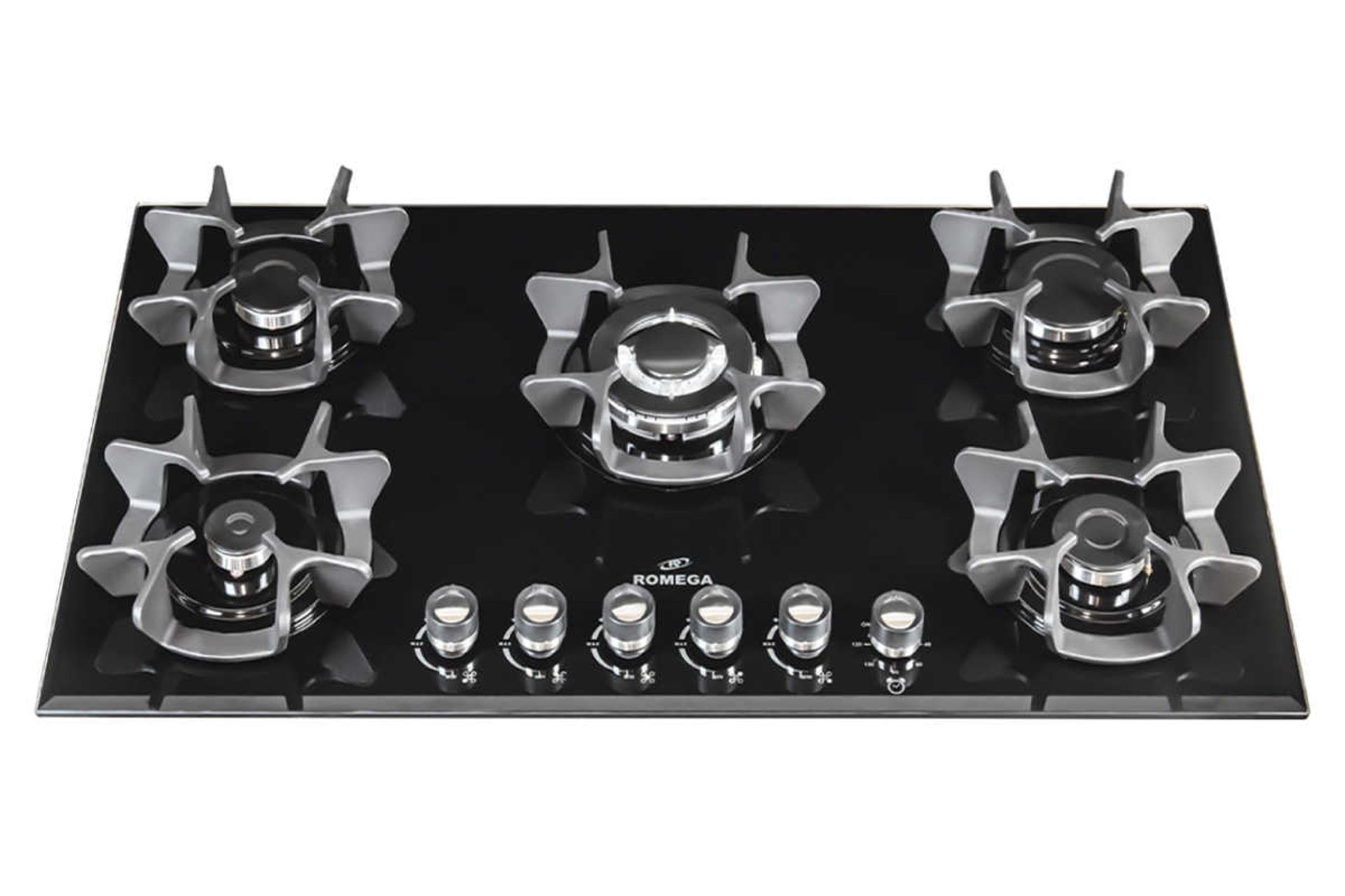 نمای بالای اجاق گاز صفحه ای شیشه‌ای رمگا 501T