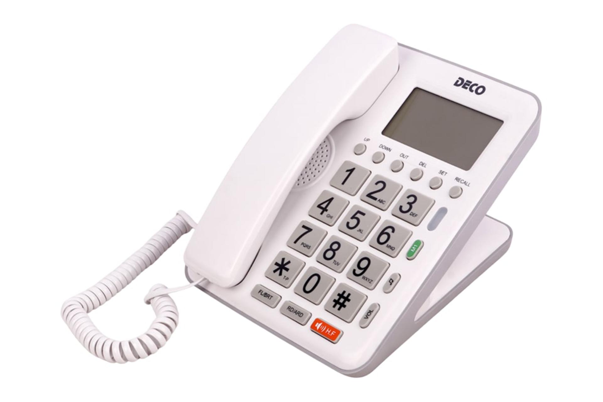 نمای نیمرخ تلفن دکو 112CID با نمایش لبه سمت راست تلفن