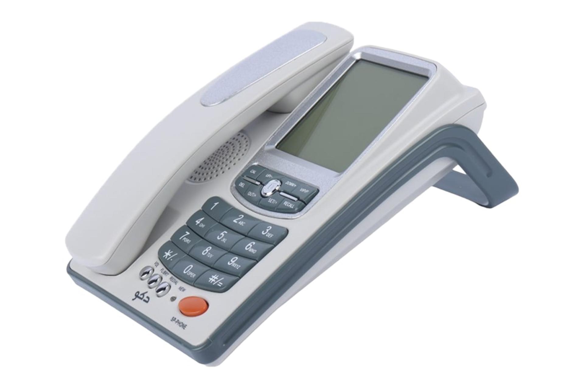 نمای نیمرخ تلفن دکو F24 با نمایش لبه سمت راست تلفن