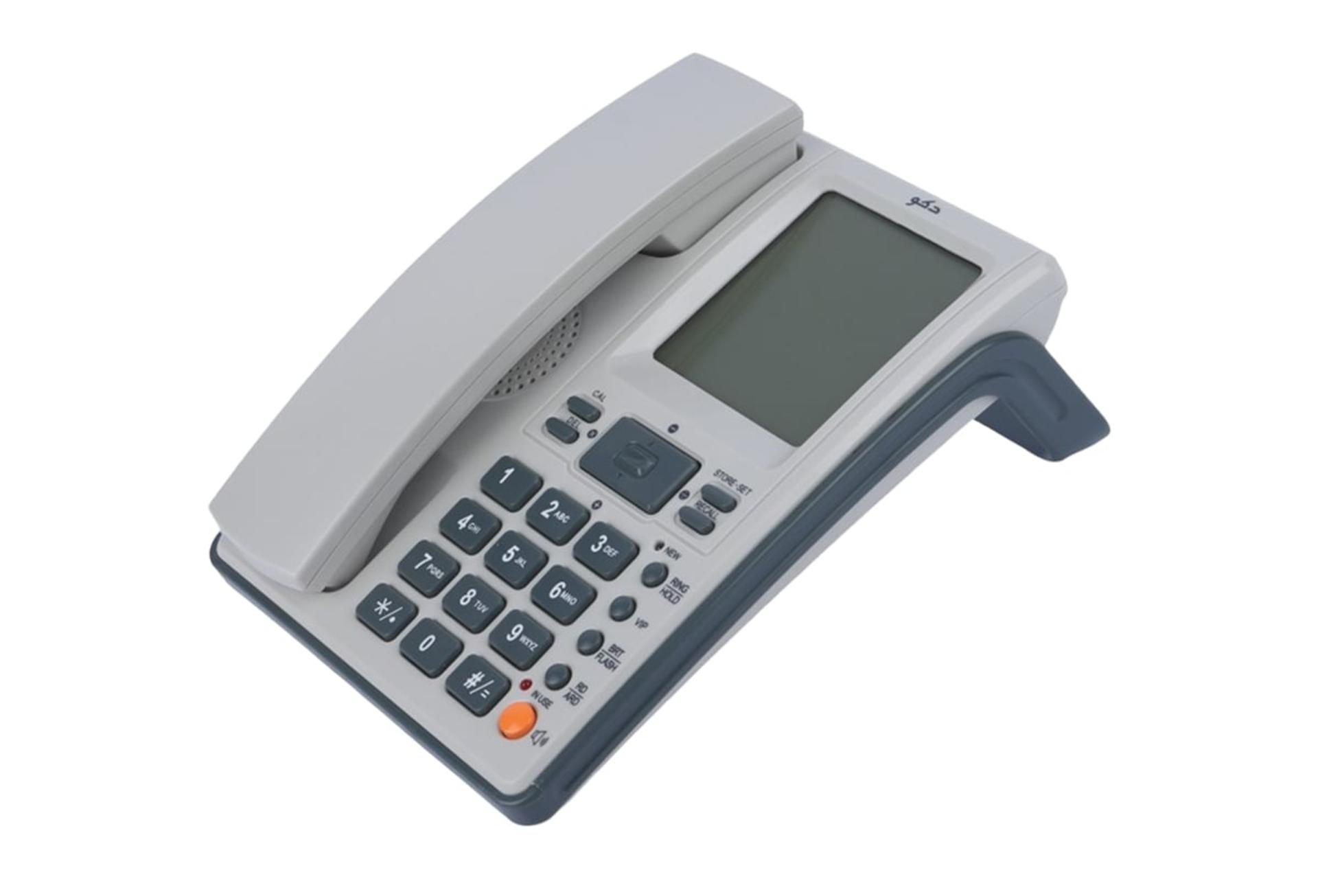 نمای نیمرخ تلفن دکو F25 با نمایش لبه سمت راست تلفن