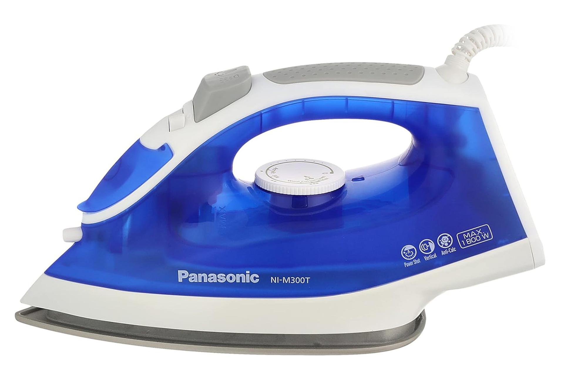 اتو بخار پاناسونیک Panasonic NI-M300T رنگ آبی نمای جانبی