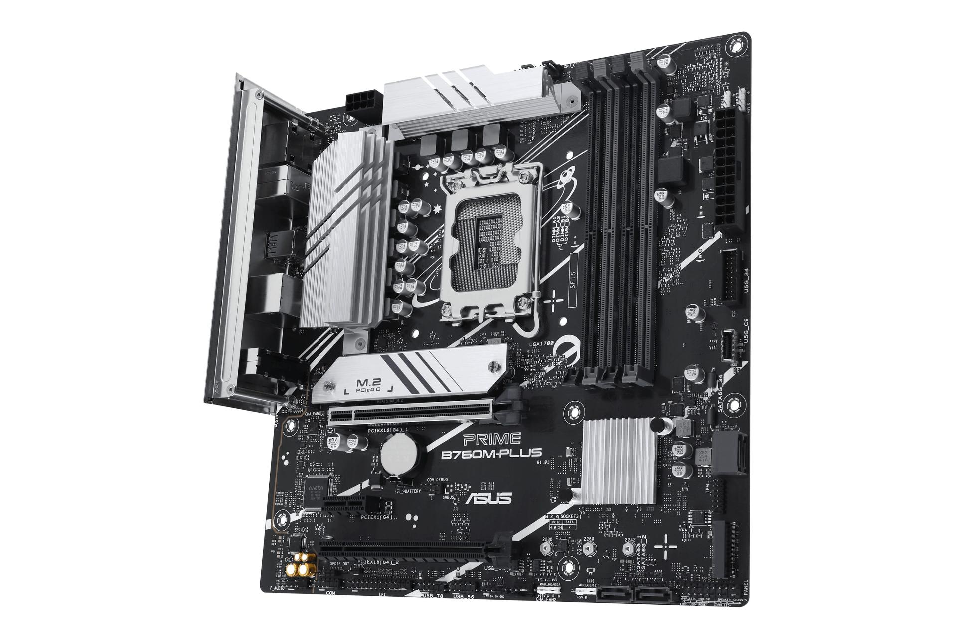 نمای کناری مادربرد ایسوس ASUS PRIME B760M-PLUS