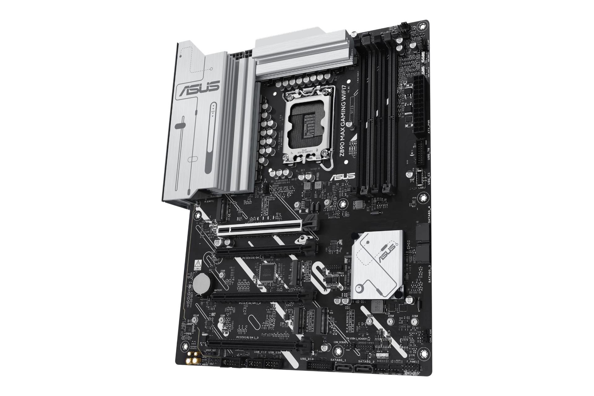 نمای کناری مادربرد ایسوس ASUS Z890 MAX GAMING WIFI7