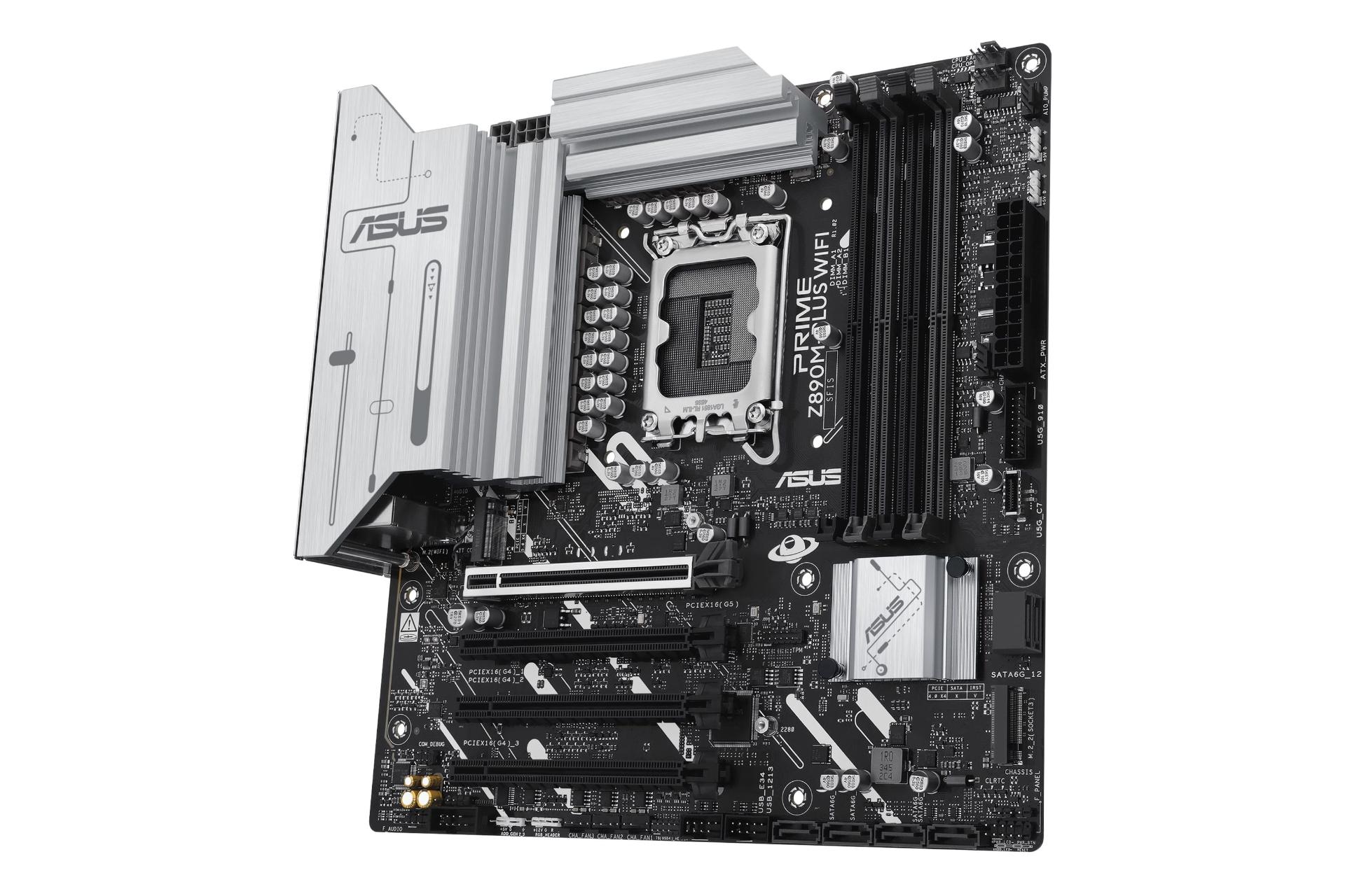 نمای کناری مادربرد ایسوس ASUS PRIME Z890M-PLUS WIFI-CSM