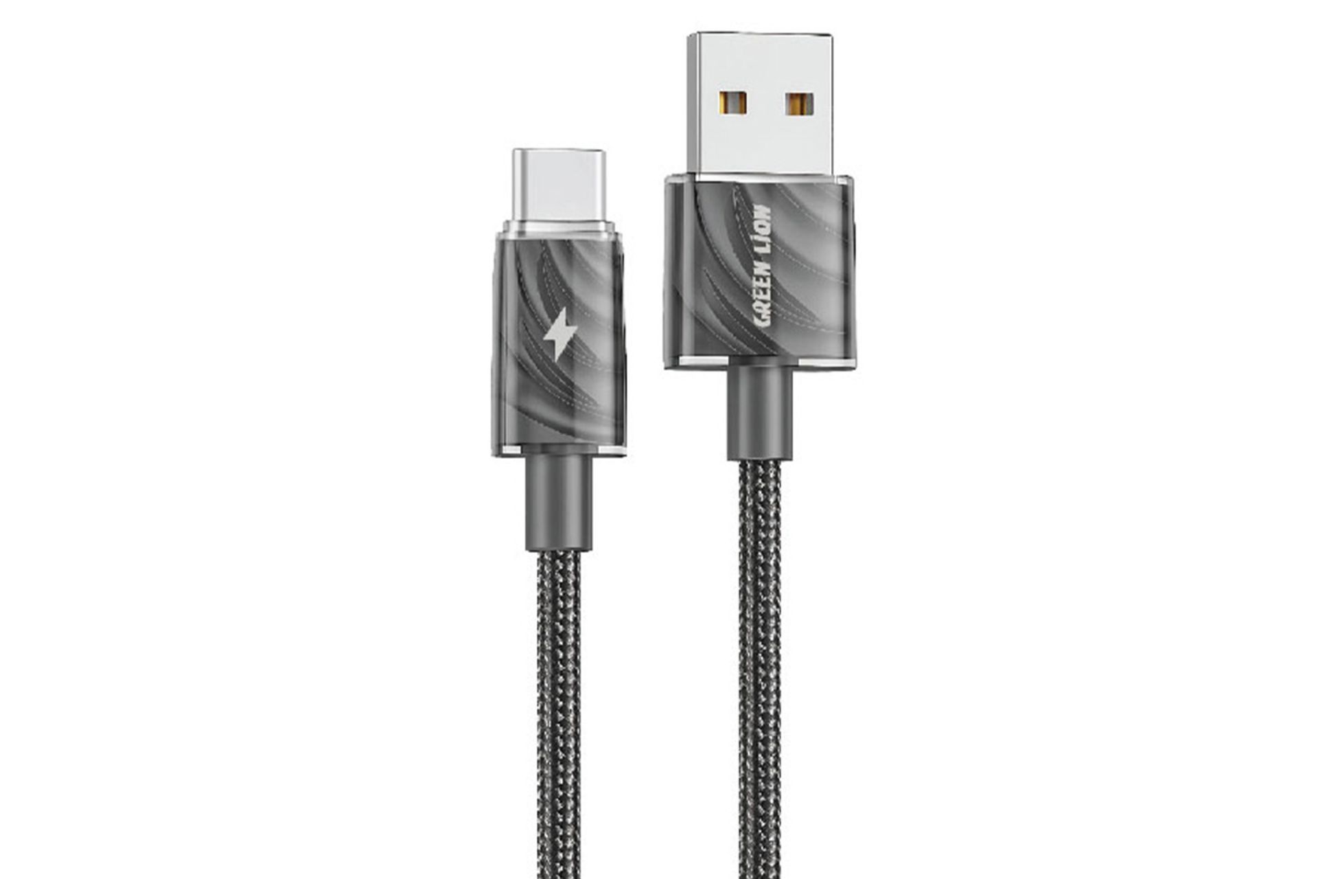 کابل شارژ USB گرین لیون Type-A به Type-C مدل Thick Braided با طول 1 متر