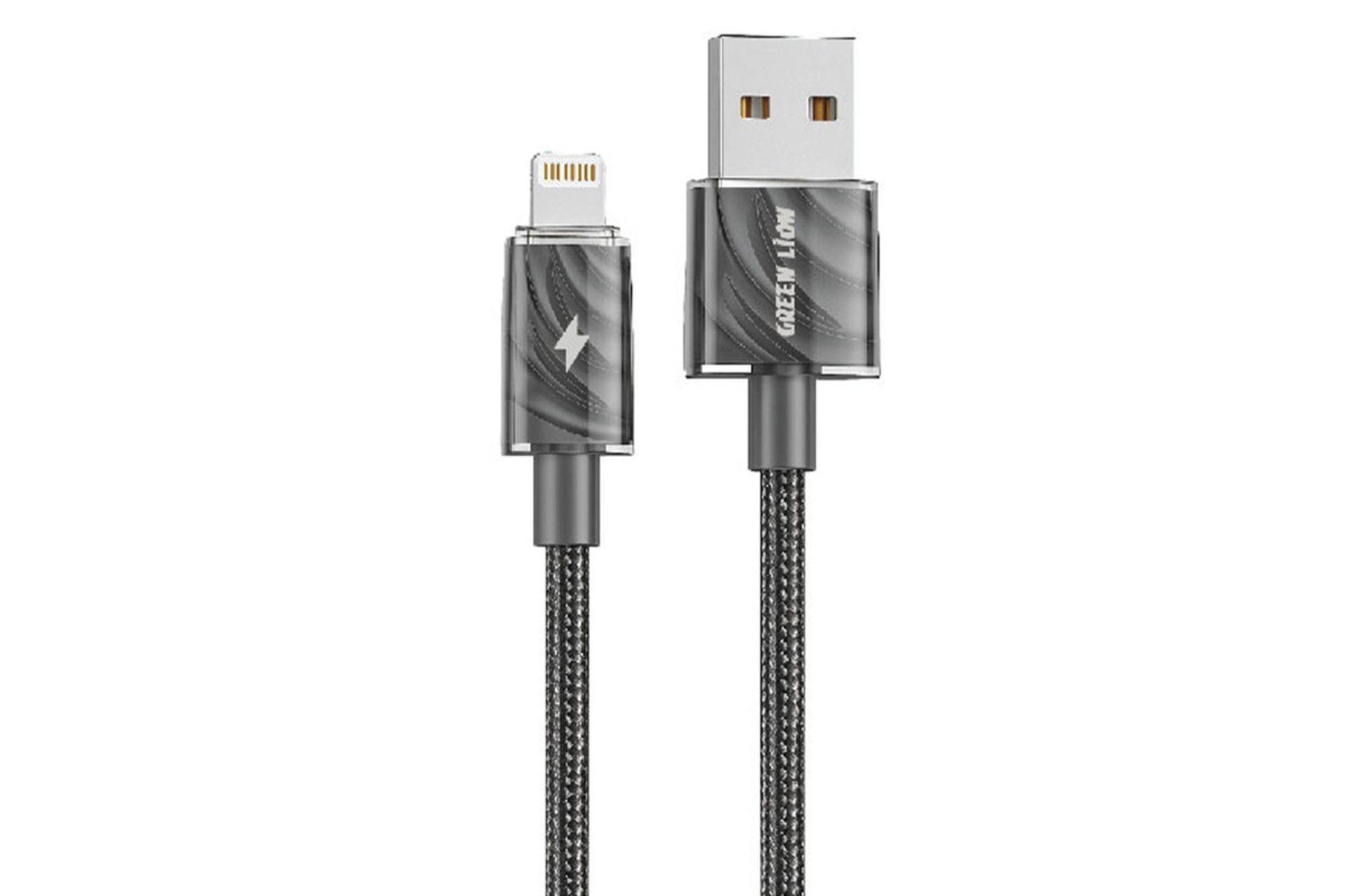 کابل شارژ USB گرین لیون Type-A به Lightning مدل Thick Braided با طول 1 متر