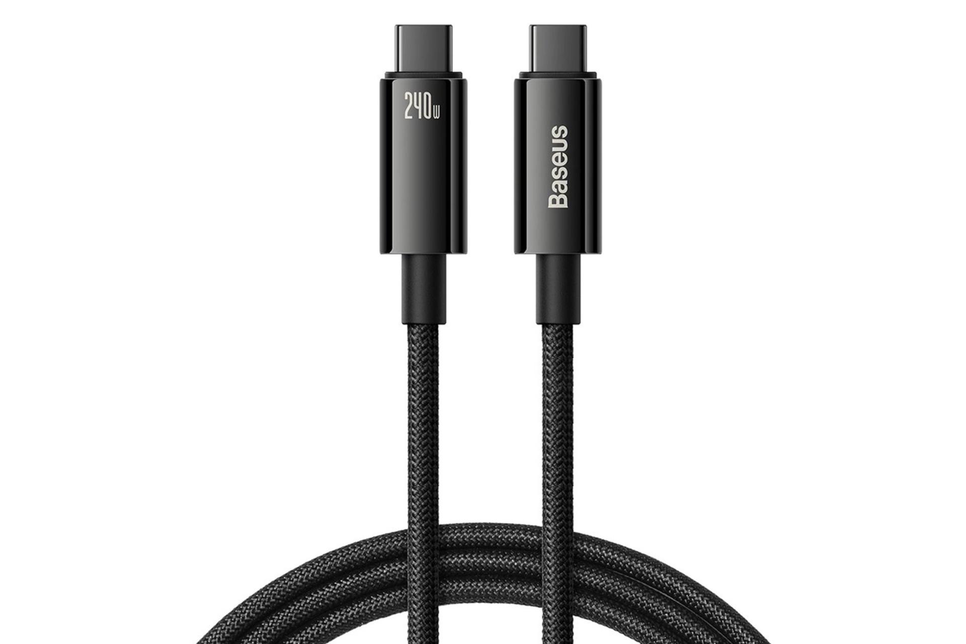 کابل شارژ USB باسئوس Type-C به Type-C مدل CAWJ040001 با طول 3 متر