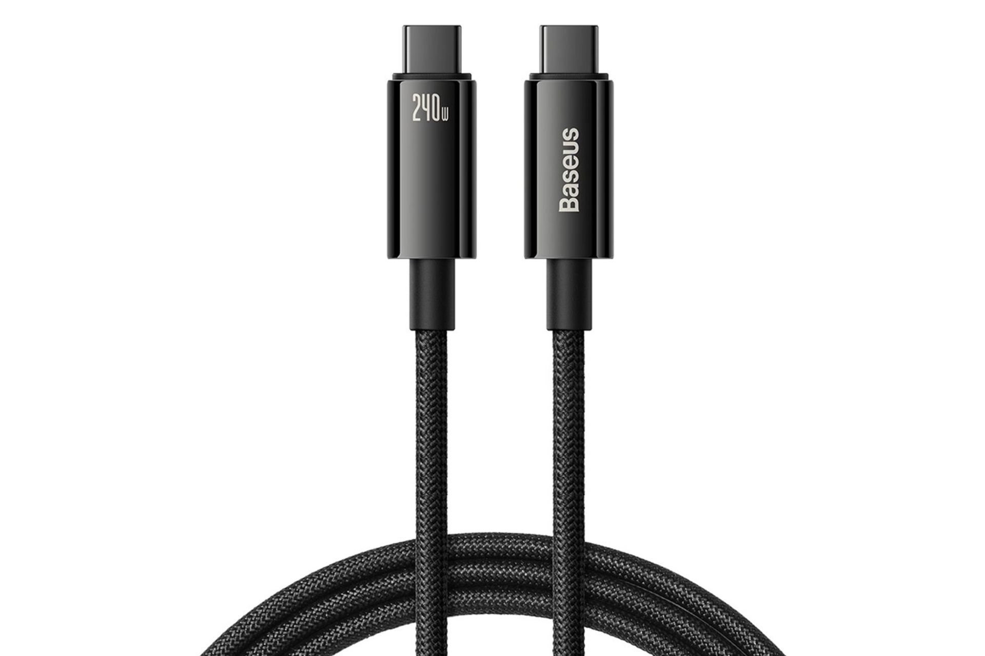 کابل شارژ USB باسئوس Type-C به Type-C مدل CAWJ040001 با طول 3 متر