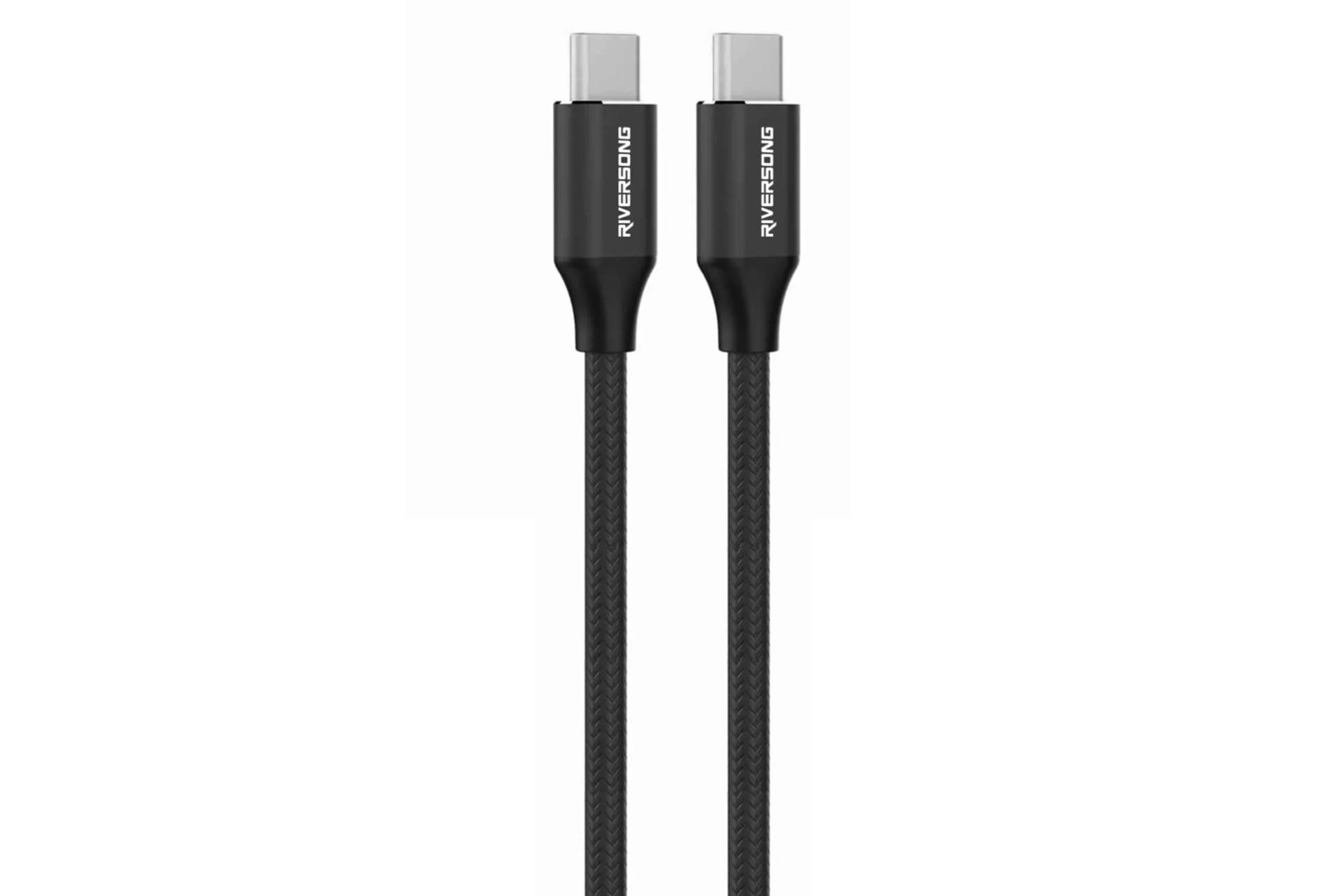 کانکتور و اتصال کابل شارژ USB ریورسانگ Type-C به Type-C مدل Hercules C3-CT82 با طول 1.2 متر