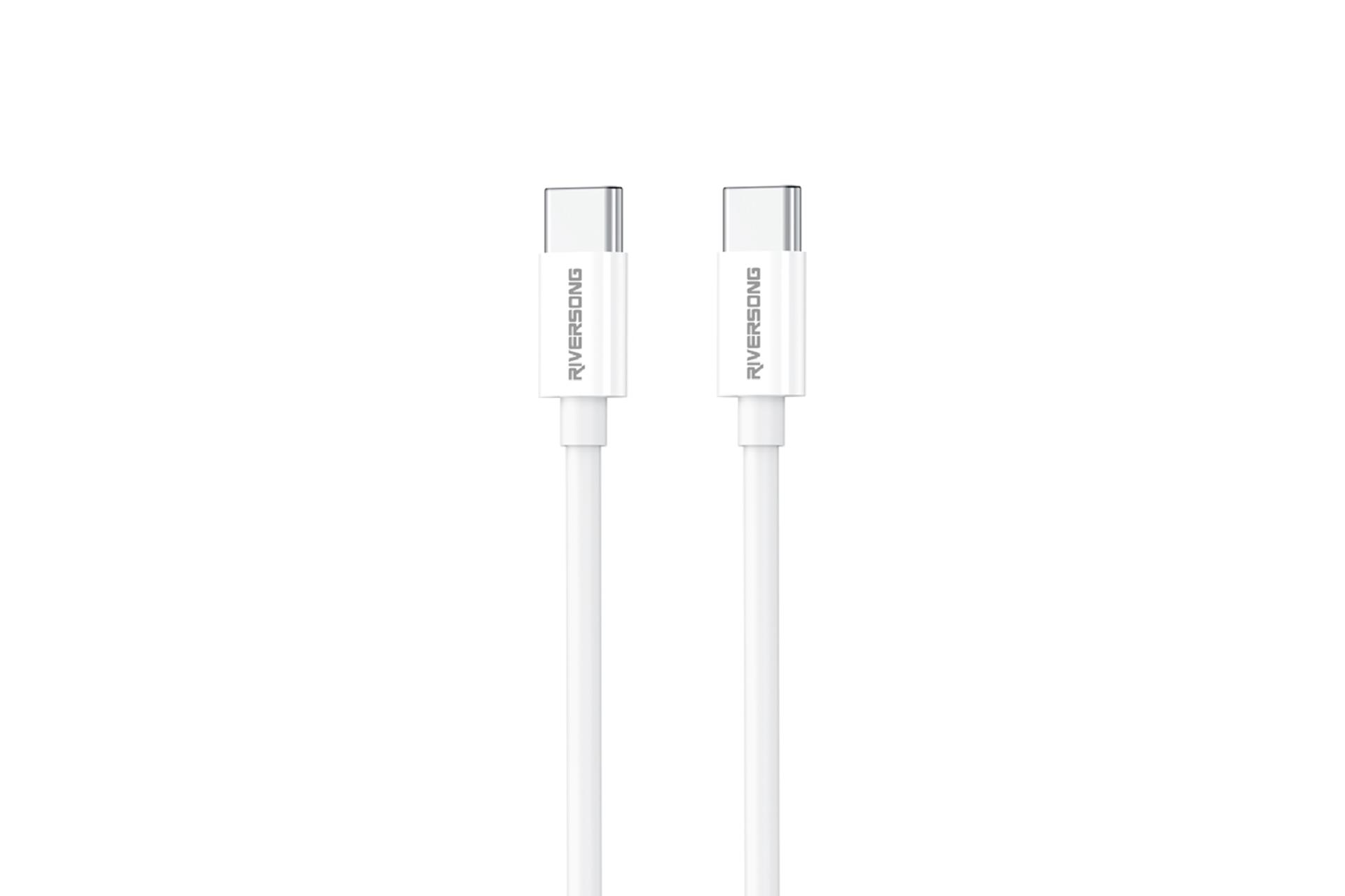 کانکتور و اتصال کابل شارژ USB ریورسانگ Type-C به Type-C مدل CT76 Lotus 08 با طول 1 متر