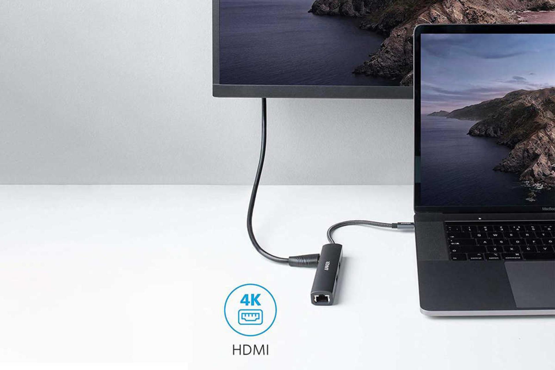 پورت HDMI هاب USB-C انکر 5 پورت مدل 533