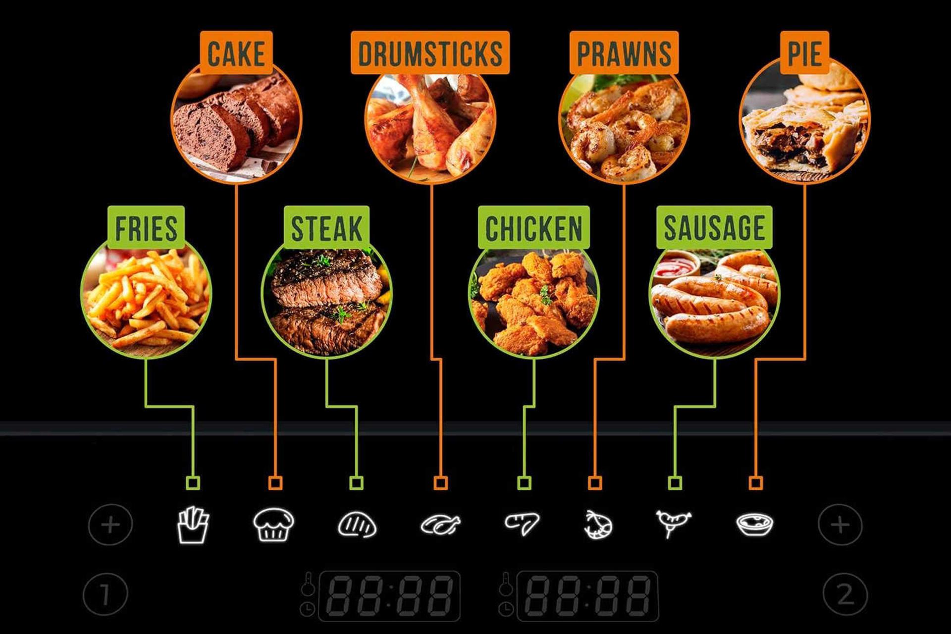 حالت های پیش فرض پخت هواپز تاور T17099