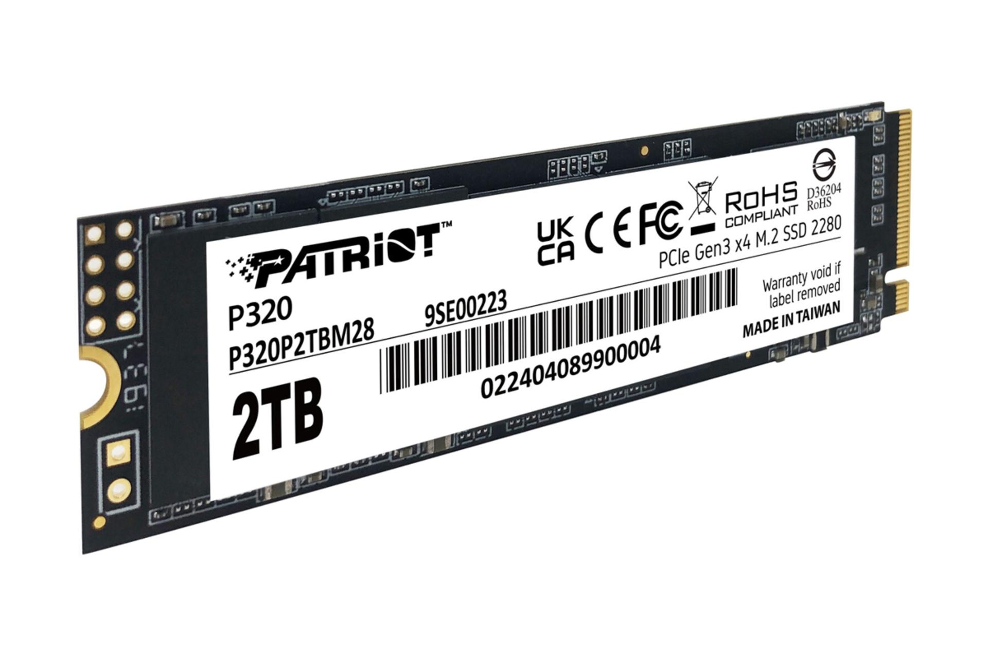 کانکتور و اتصال اس اس دی پاتریوت P320 NVMe M.2 ظرفیت 2 ترابایت