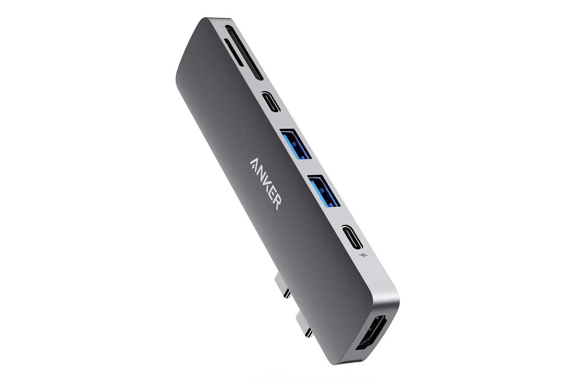 نمای کناری هاب USB-C انکر 7 پورت مدل 547