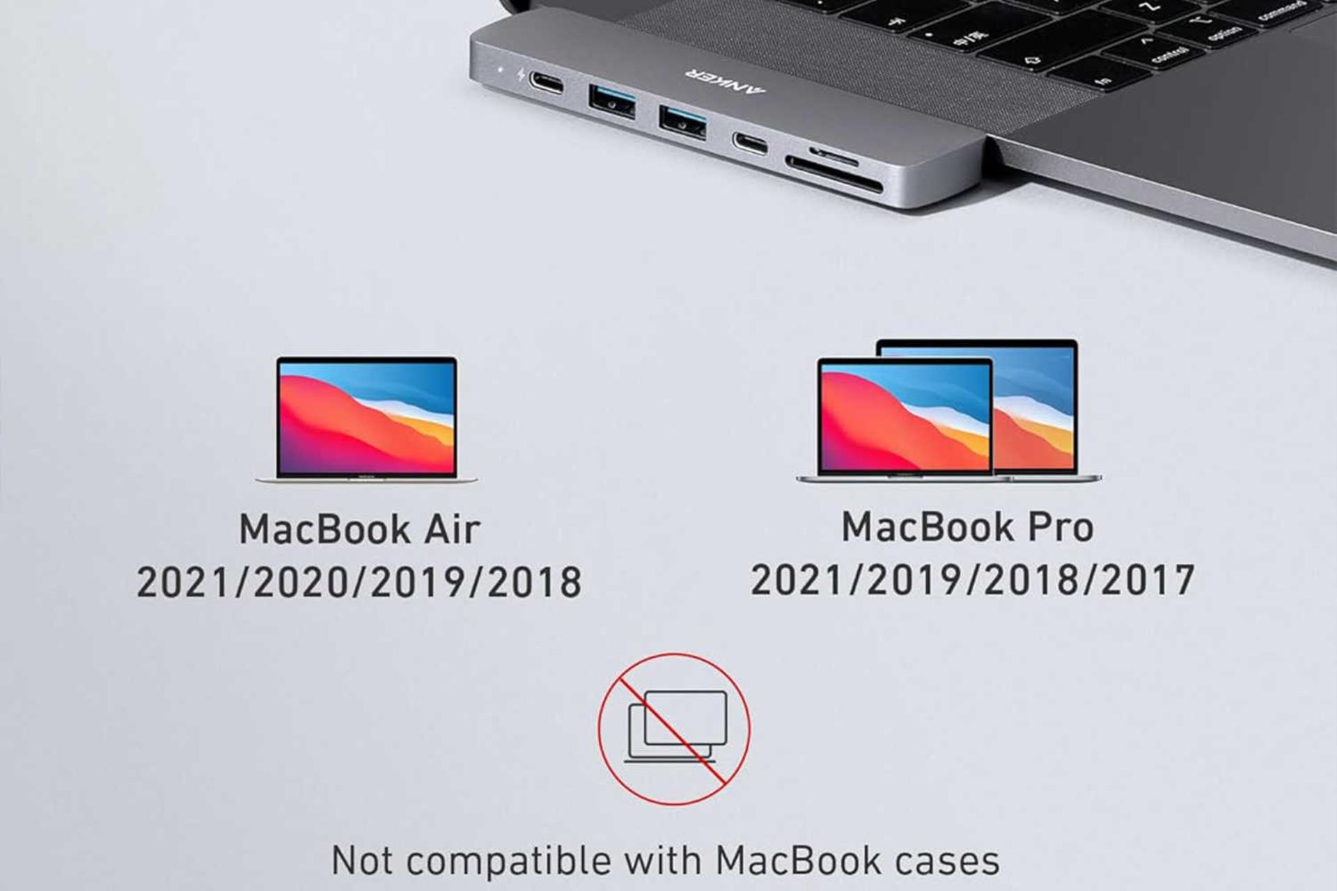 سیستم عامل های سازگار با هاب USB-C انکر 7 پورت مدل 547