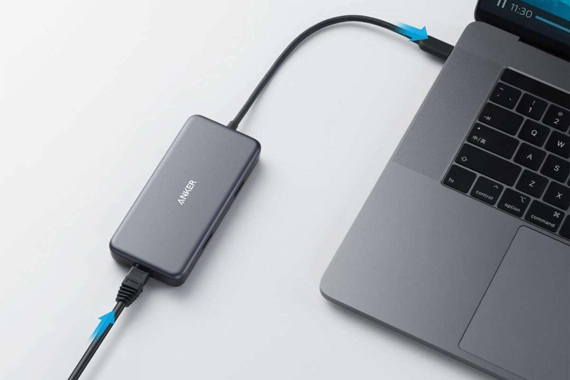 مرجع متخصصين ايران درگاه اينترنت USB-C انكر 7 پورت مدل A8352