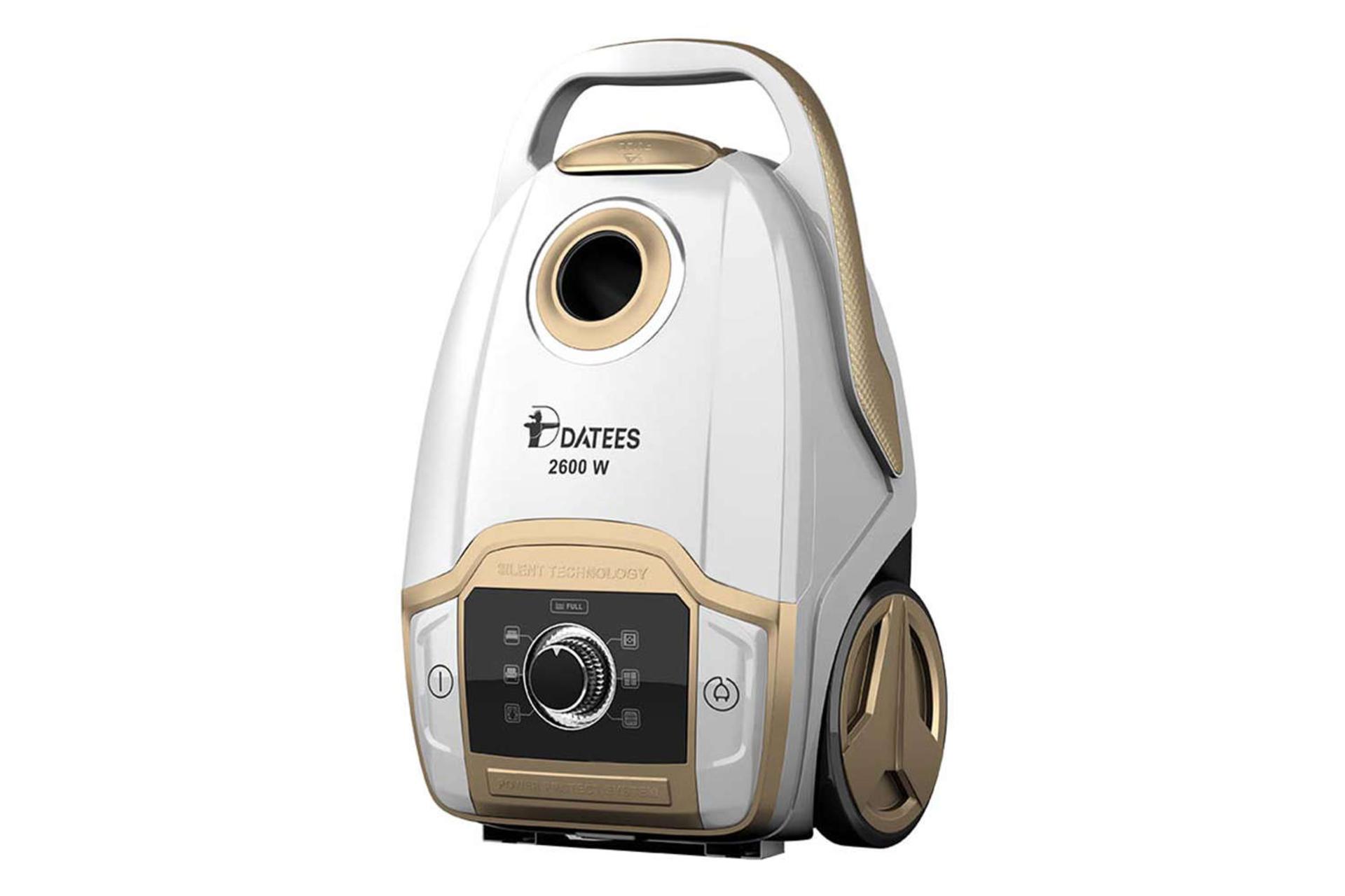 نمای سمت راست جاروبرقی داتیس DVC-707 رنگ سفید طلایی
