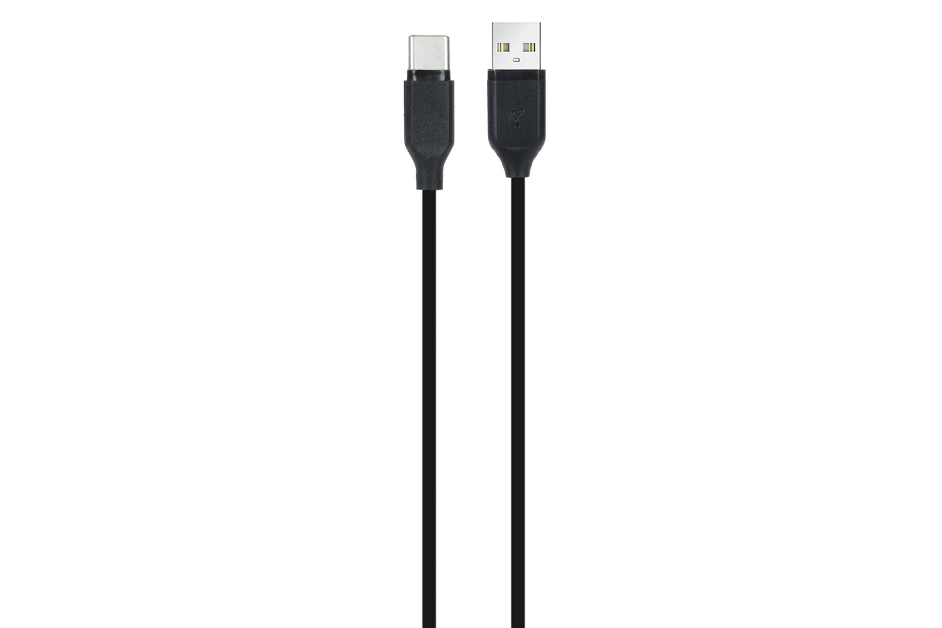 کابل شارژ USB چرلو Type-A به Type-C مدل CH-TC01 با طول 1 متر رنگ مشکی