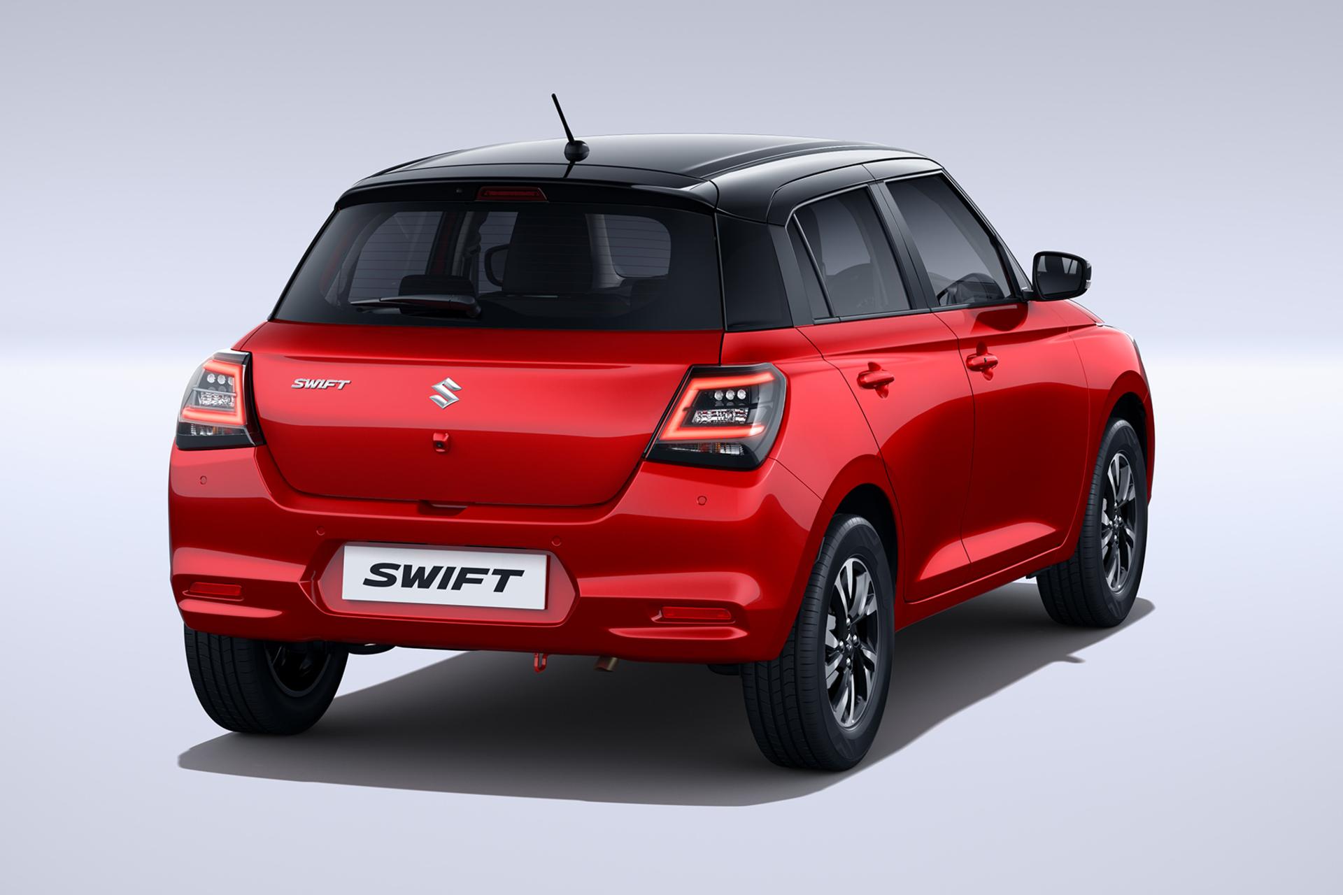 سوزوکی سوئیفت هیبرید Suzuki Swift MHEV 2024 نمای پشت و جانبی