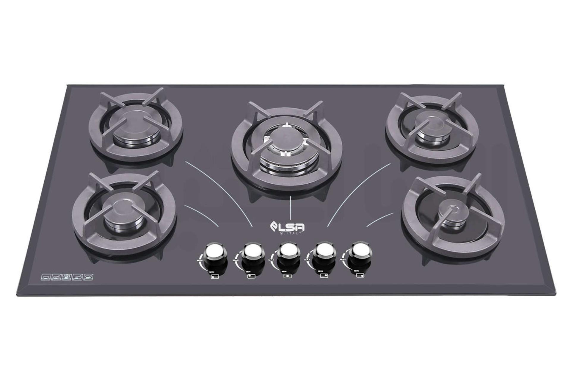 نمای جلوی اجاق گاز صفحه ای السا استیل G515