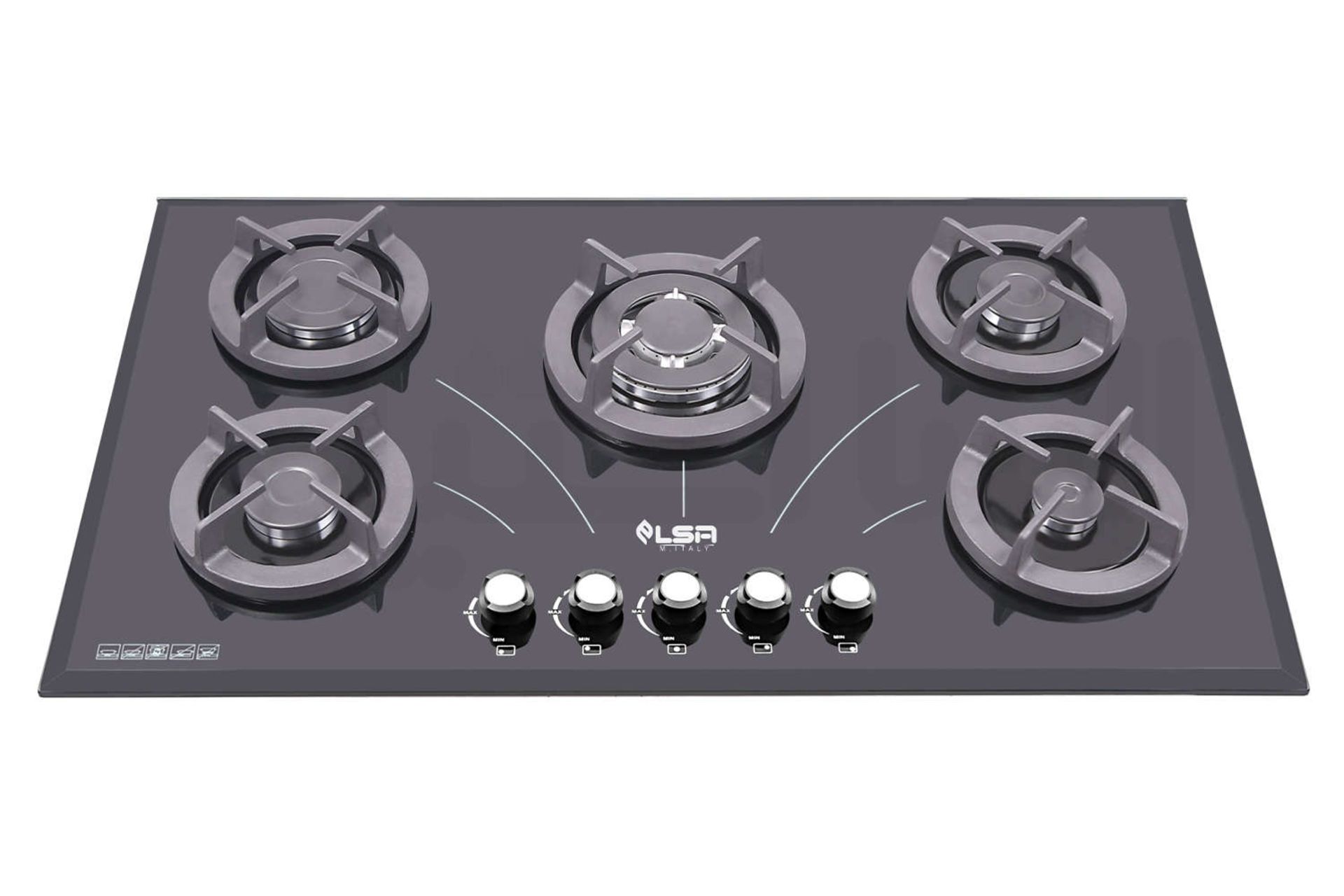 نمای جلوی اجاق گاز صفحه ای السا استیل G515