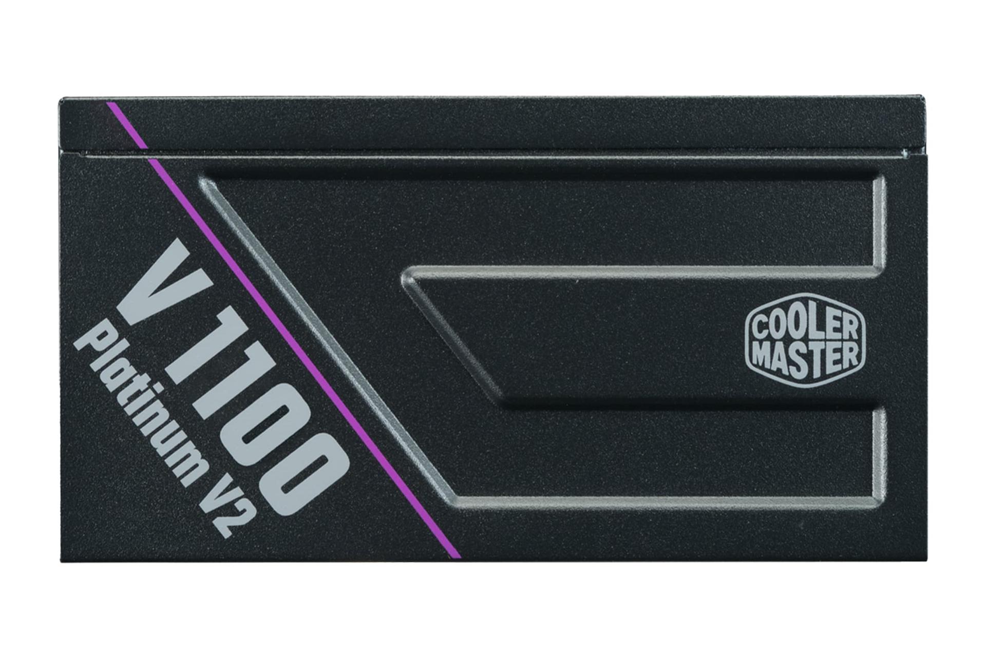 نمای پنل سمت راست پاور کامپیوتر کولر مستر V Platinum 1100 V2 با توان 1100 وات با نمایش لوگو