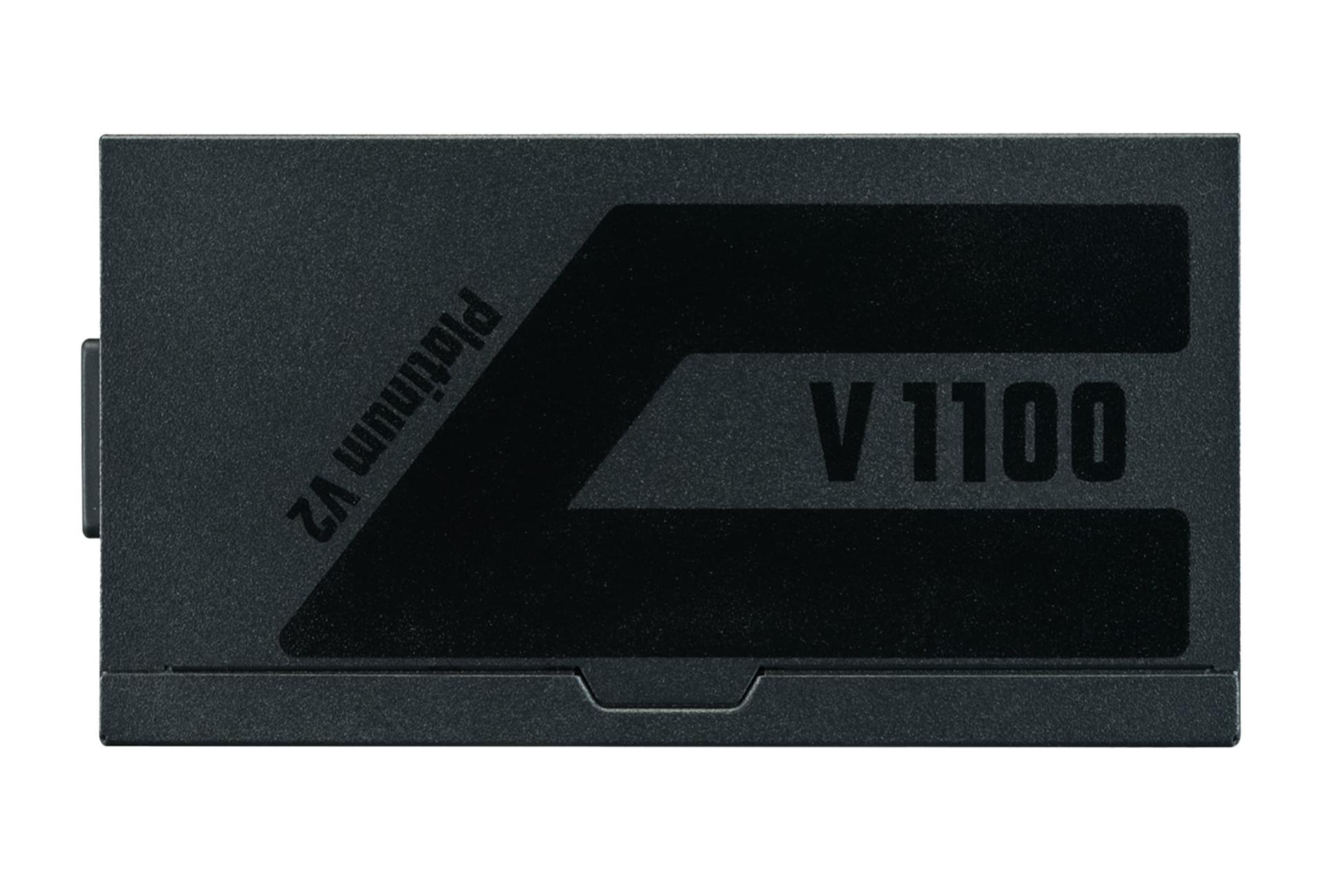 نمای پنل کناری پاور کامپیوتر کولر مستر V Platinum 1100 V2 با توان 1100 وات با نمایش لوگو