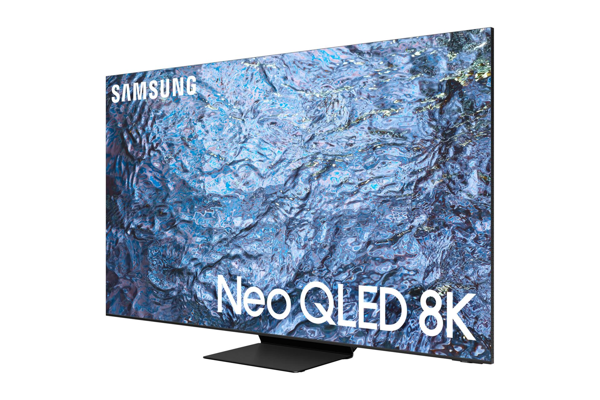 تلویزیون سامسونگ Samsung QN900C نمای جلو و راست