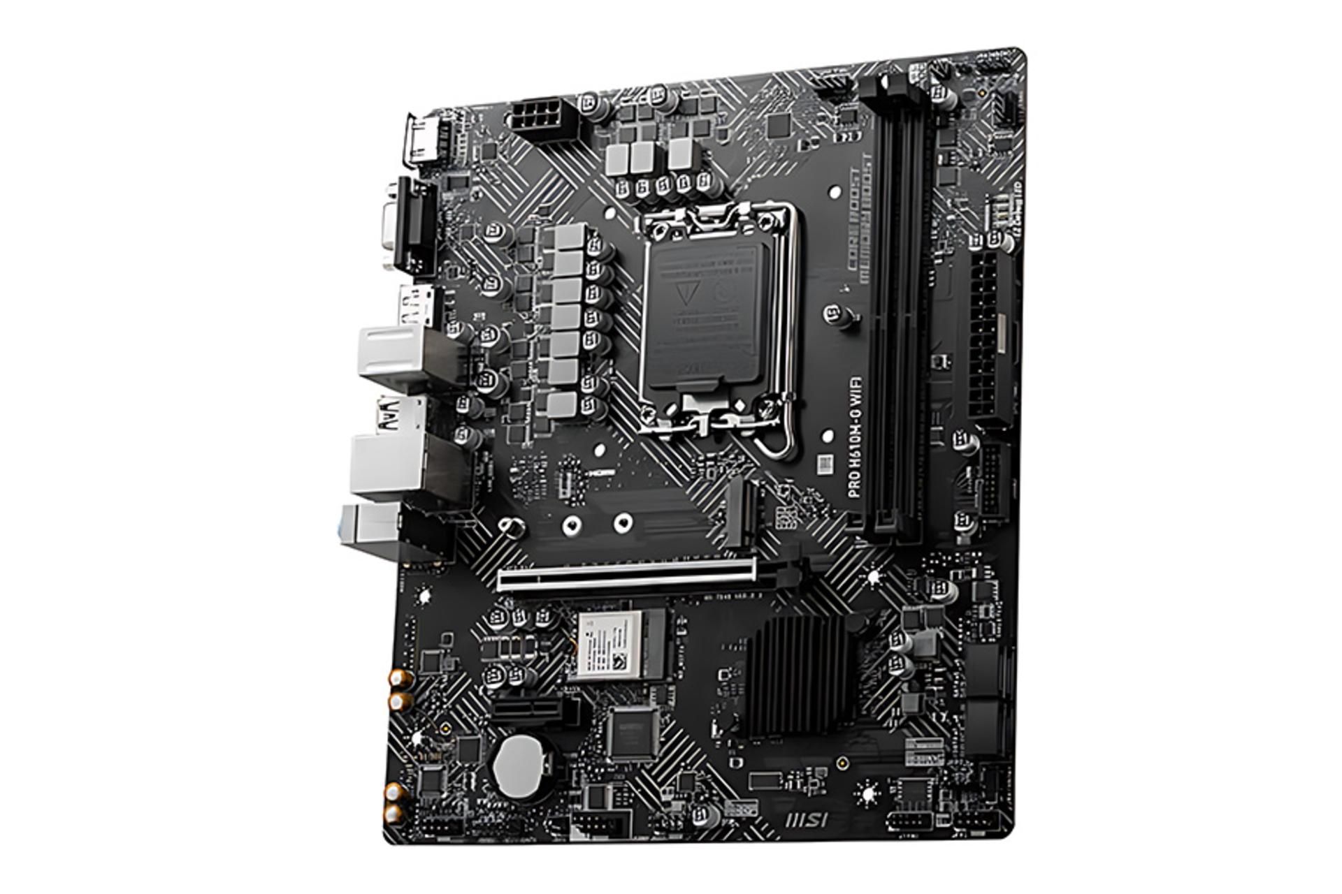 نمای کناری مادربرد ام اس آی MSI PRO H610M-G WIFI