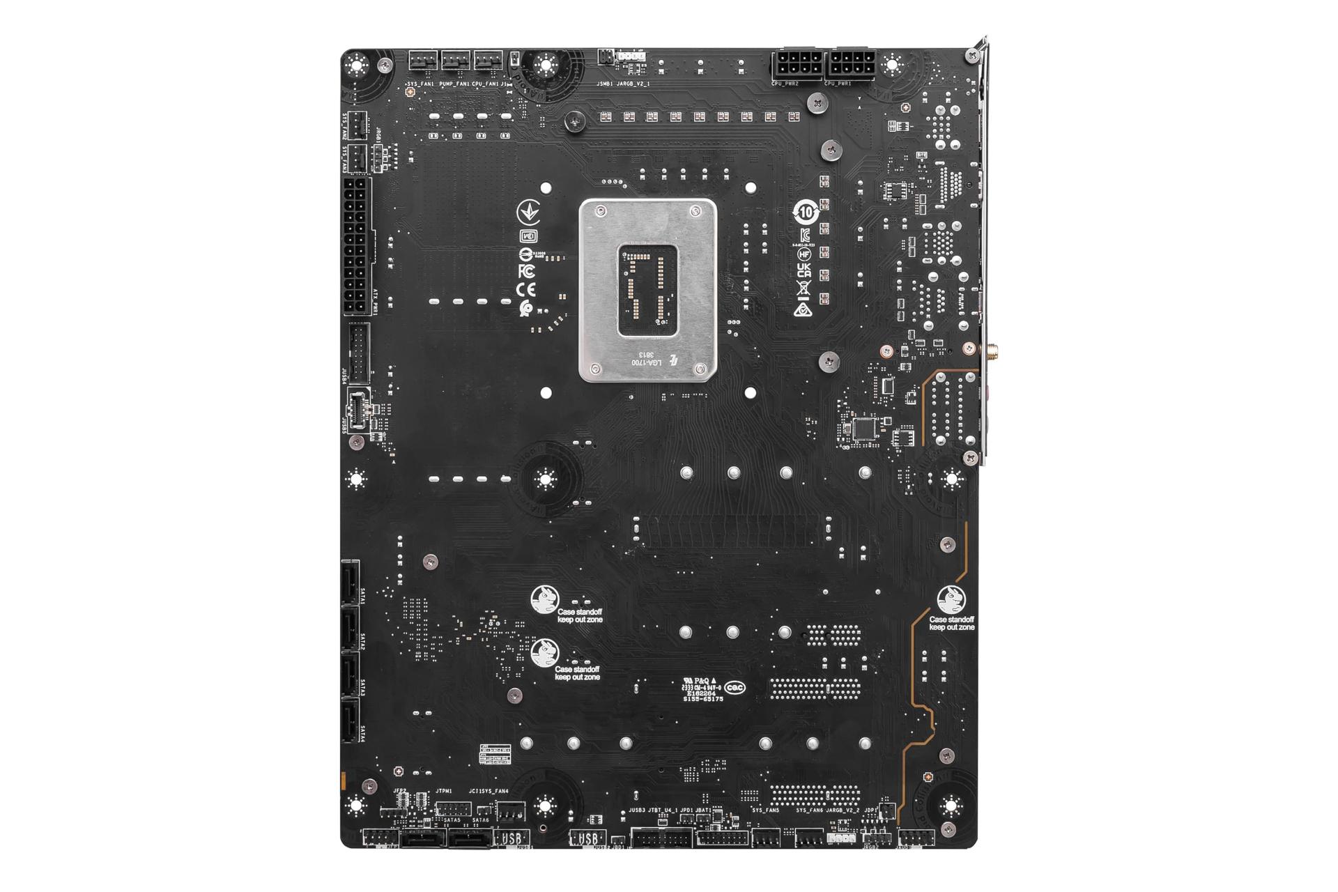 کانکشن های پشتی مادربرد ام اس آی MSI Z790 PROJECT ZERO