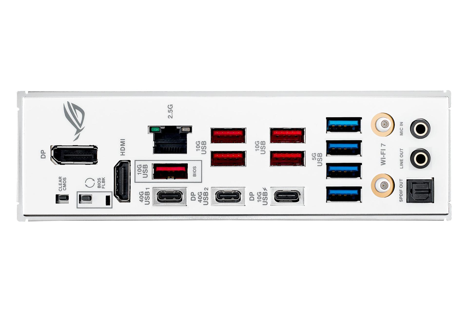 درگاه های مادربرد ایسوس ASUS ROG STRIX X870-A GAMING WIFI