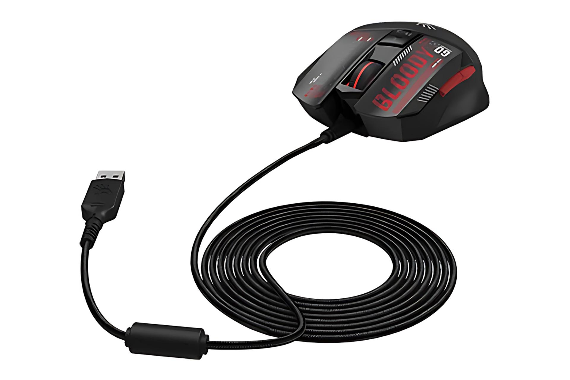 نمای جلوی ماوس ای فورتک بلادی A4TECH Bloody W60 Max Mini