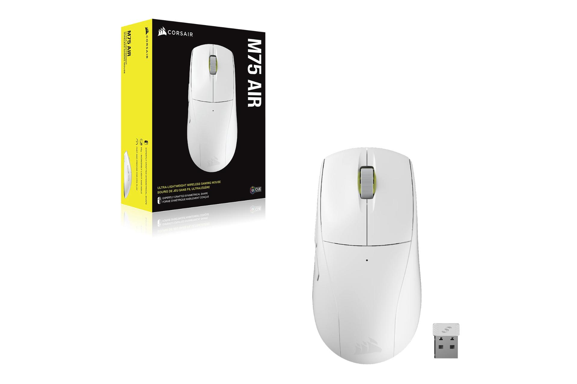 ماوس کورسیر Corsair M75 AIR به همراه جعبه و دانگل بی سیم