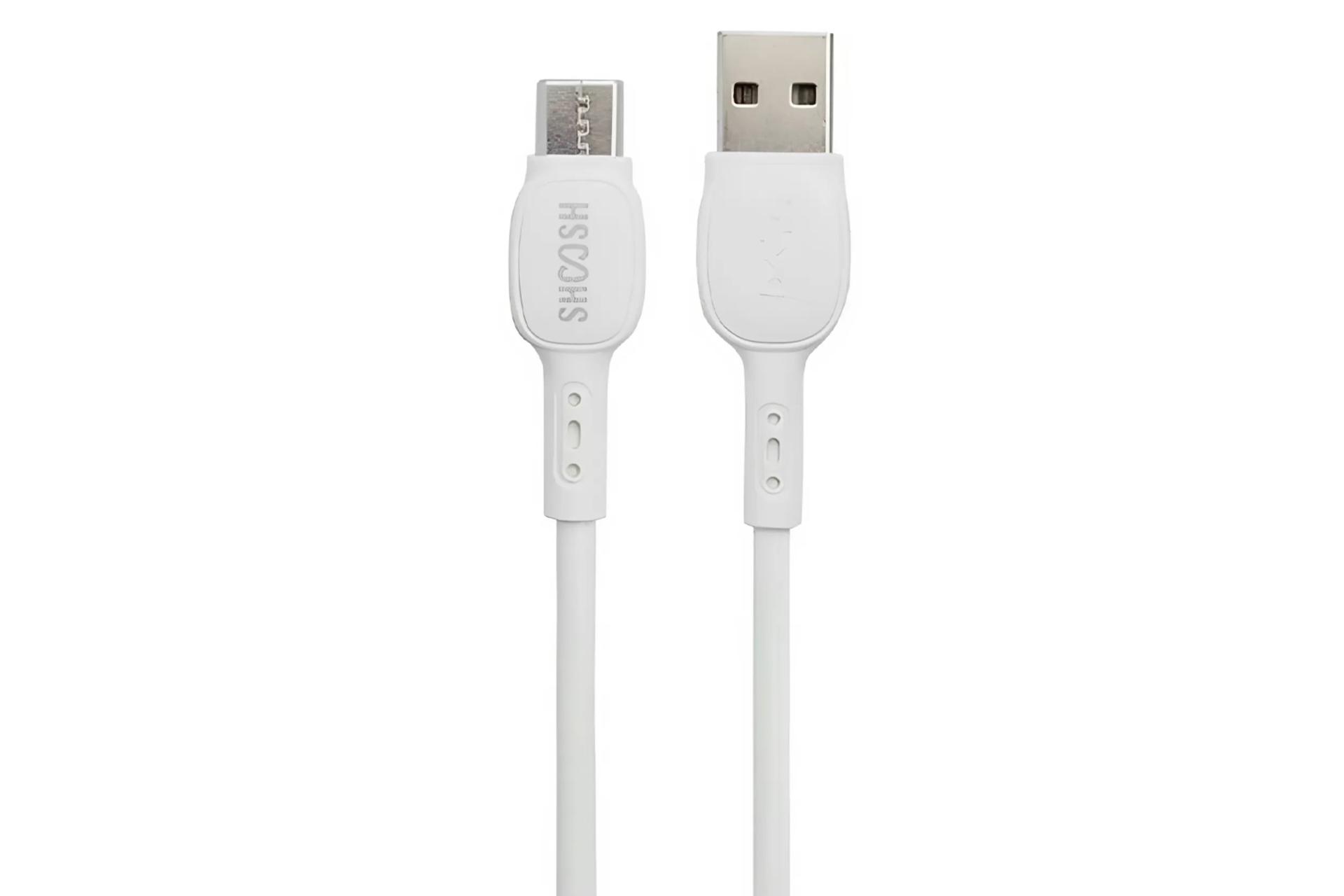 کابل شارژ USB شوش Type-A به Type-C مدل SH407C با طول 1.1 متر رنگ سفید