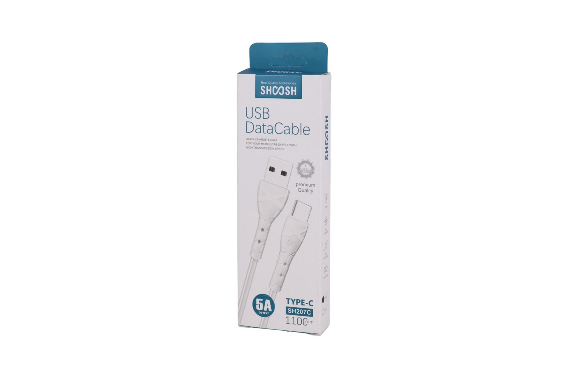 جعبه کابل شارژ USB شوش Type-A به Type-C مدل SH207C با طول 1.1 متر
