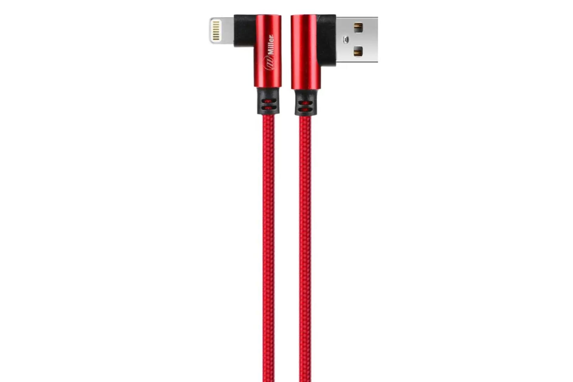 کابل شارژ USB میلر Type-A به Lightning مدل CA-1156 با طول 1.5 متر رنگ قرمز