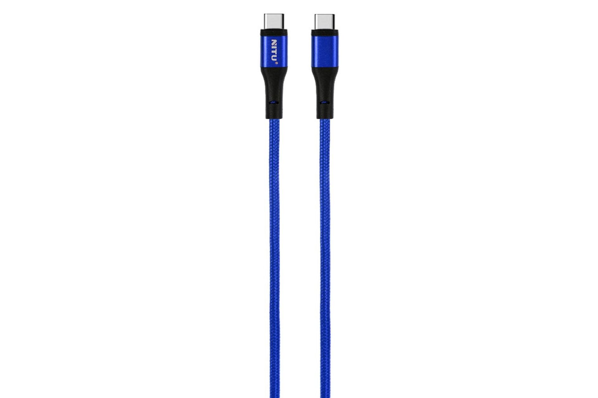 کابل شارژ USB نیتو Type-C به Type-C مدل NC37 با طول 0.3 متر رنگ آبی