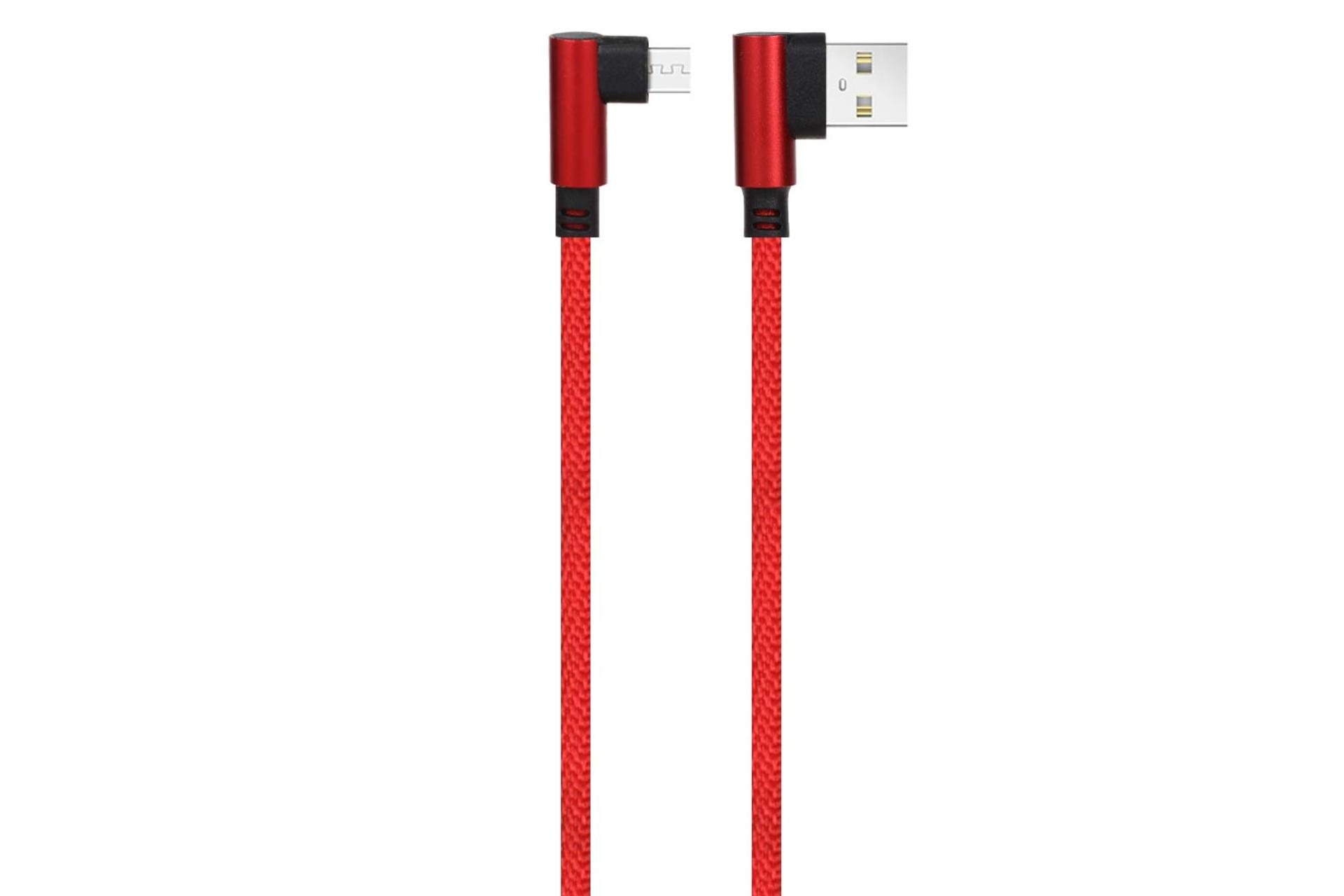 کابل شارژ USB میلر Type-A به Micro-USB مدل CA-1154 با طول 2 متر رنگ قرمز