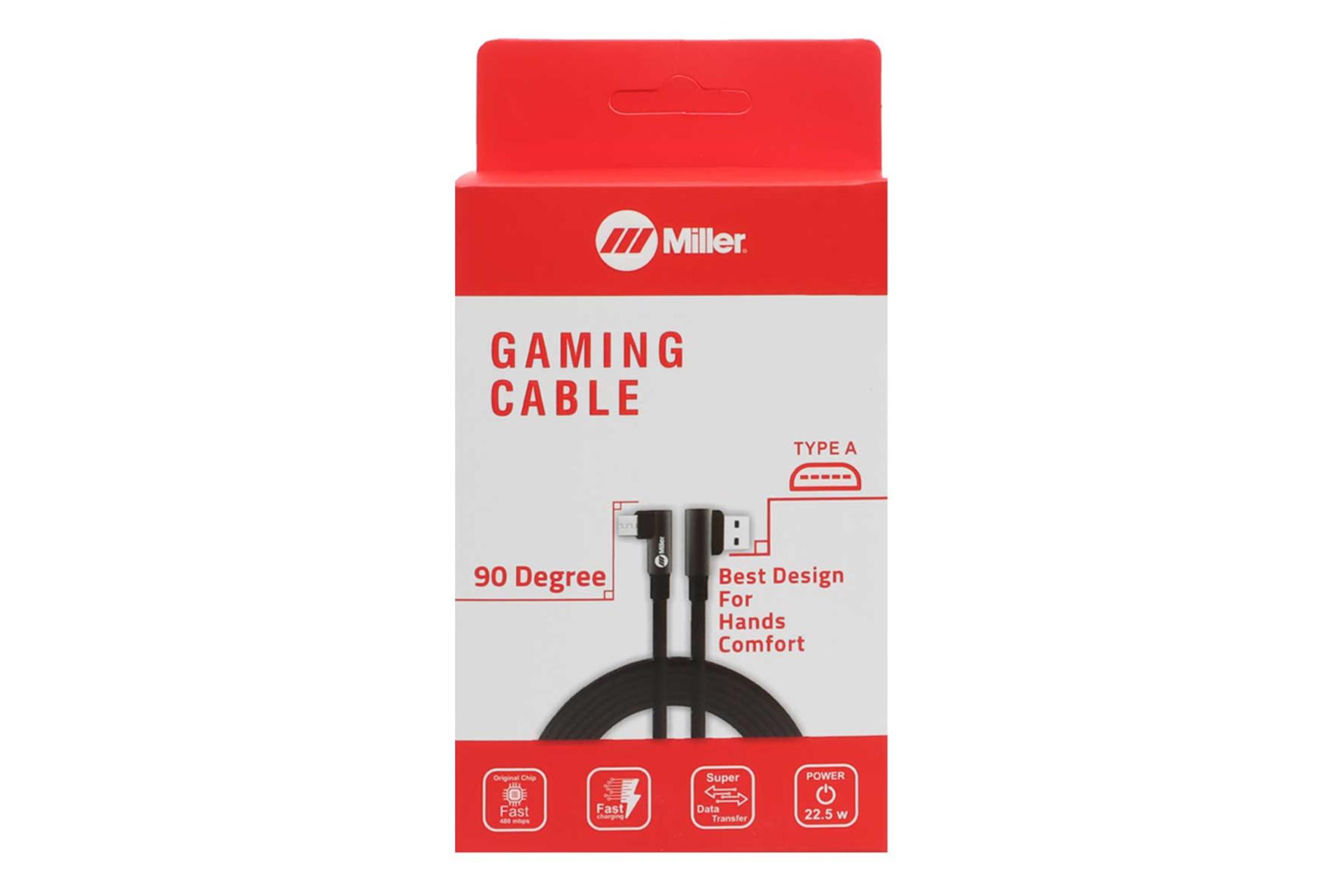 جعبه کابل شارژ USB میلر Type-A به Micro-USB مدل CA-1154 با طول 2 متر