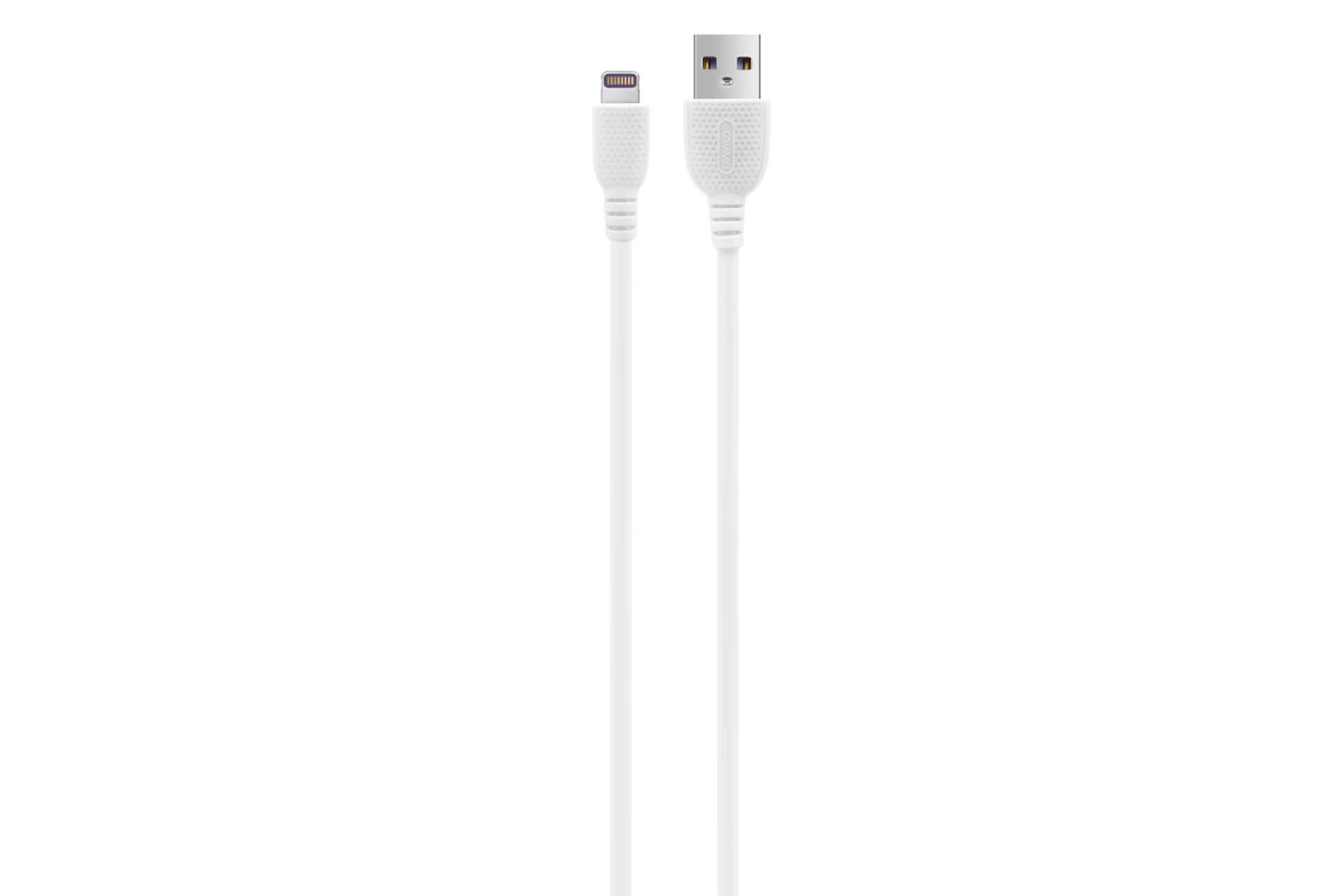 کابل شارژ USB ترانیو Type-A به Lightning مدل X4-I با طول 1.5 متر رنگ سفید