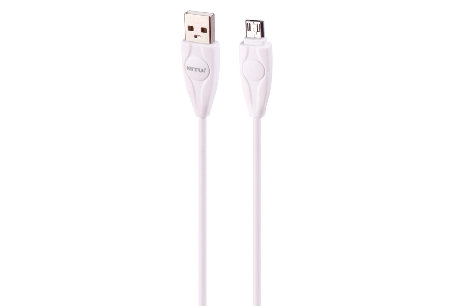 کابل شارژ USB نیتو Type-A به Type-C مدل NT-UC041 با طول 1 متر رنگ سفید