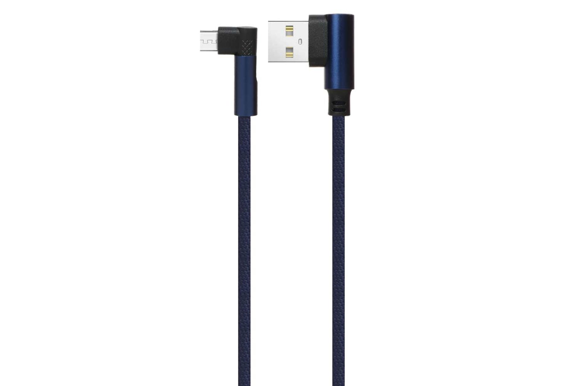 کابل شارژ USB میلر Type-A به Micro-USB مدل CA-1154 با طول 3 متر رنگ آبی