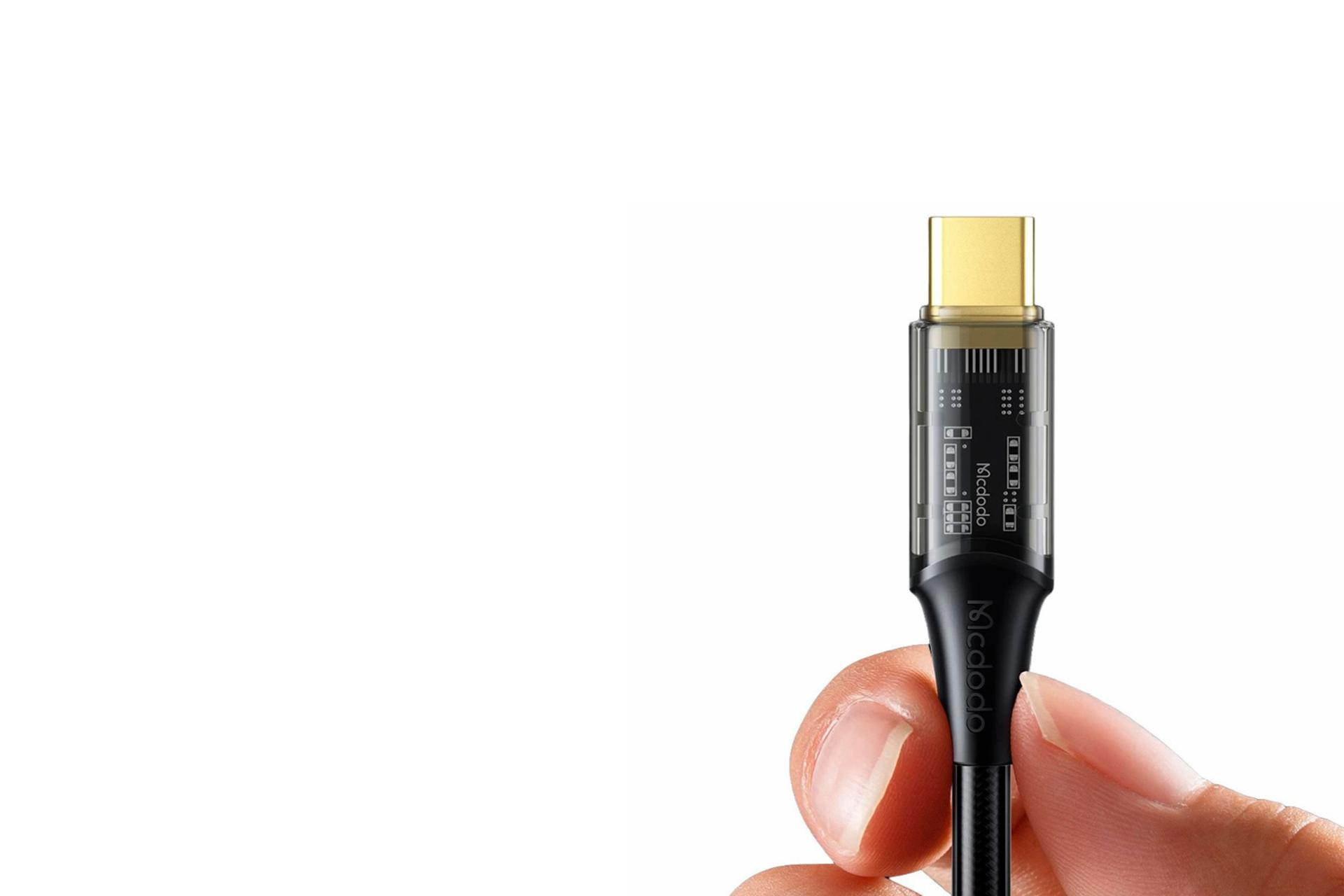 کانکتور و اتصال کابل شارژ USB مک دودو Type-A به Type-C مدل CA-2090 با طول 1.2 متر