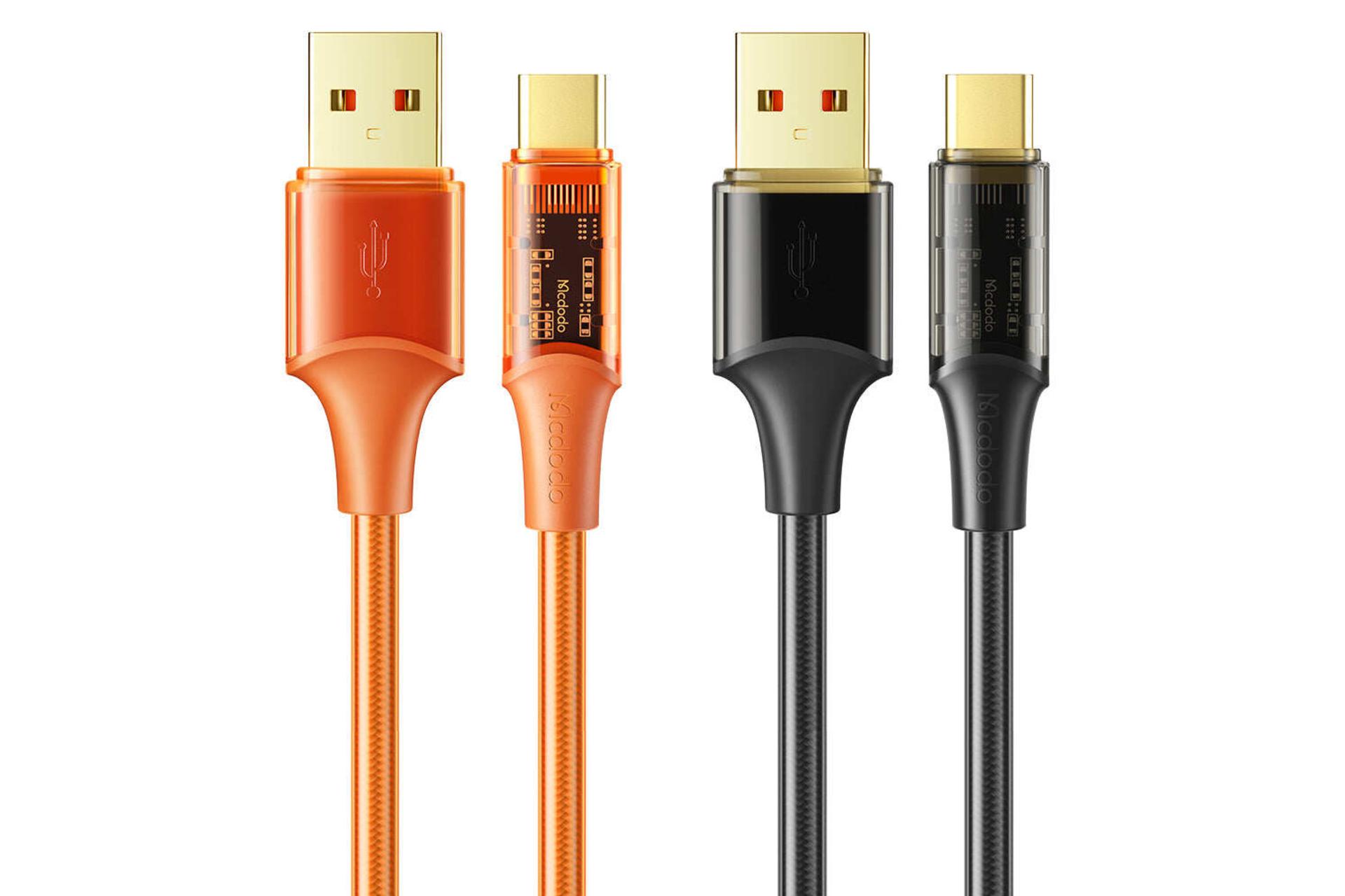 رنگ بندی کابل شارژ USB مک دودو Type-A به Type-C مدل CA-2090 با طول 1.2 متر