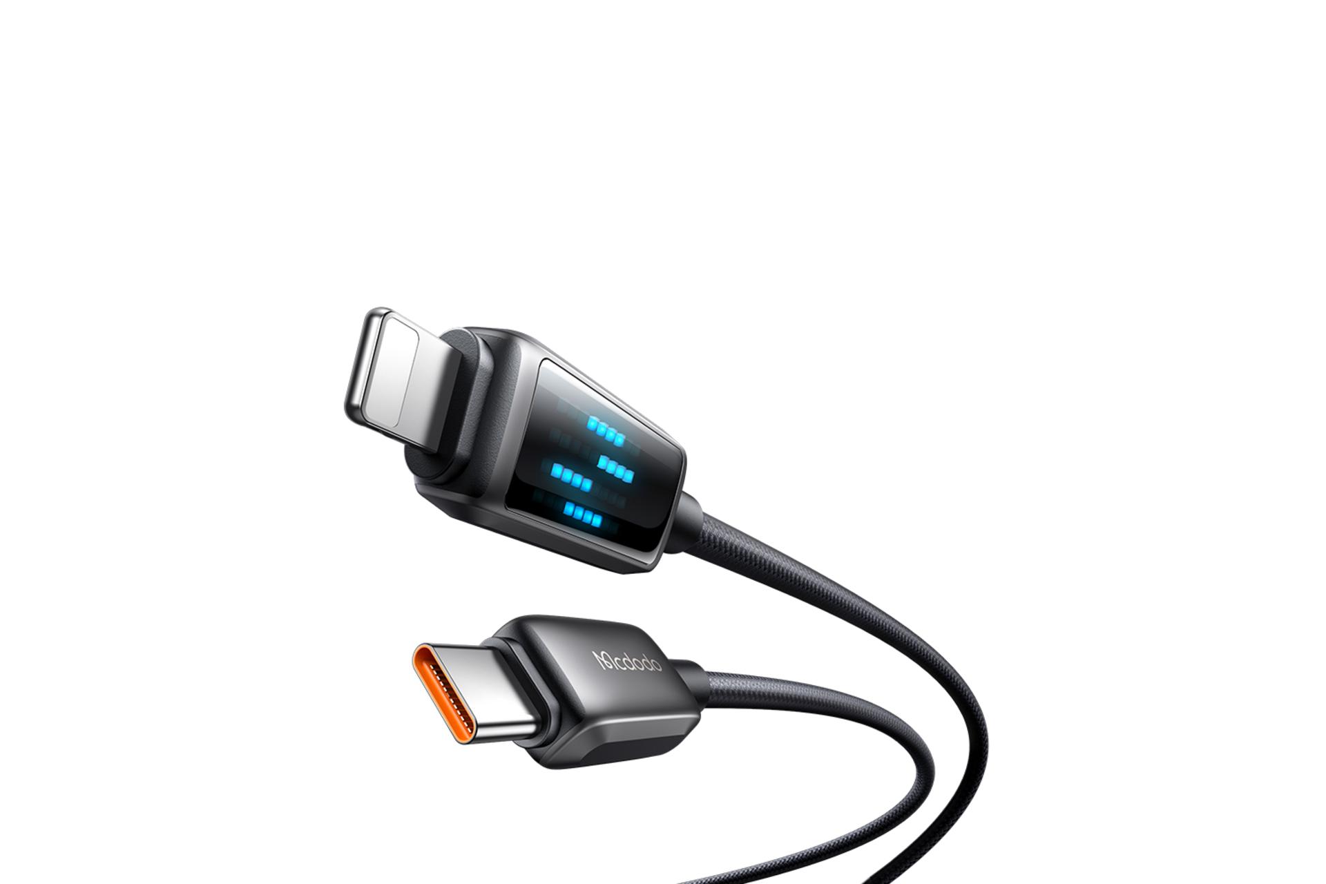 کانکتور و اتصال کابل شارژ USB مک دودو Type-C به Lightning مدل CA-2630 با طول 1.2 متر