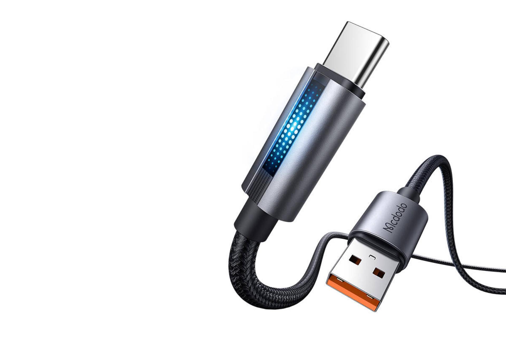 کانکتور و اتصال کابل شارژ USB مک دودو Type-A به Type-C مدل CA-5180 با طول 1.2 متر