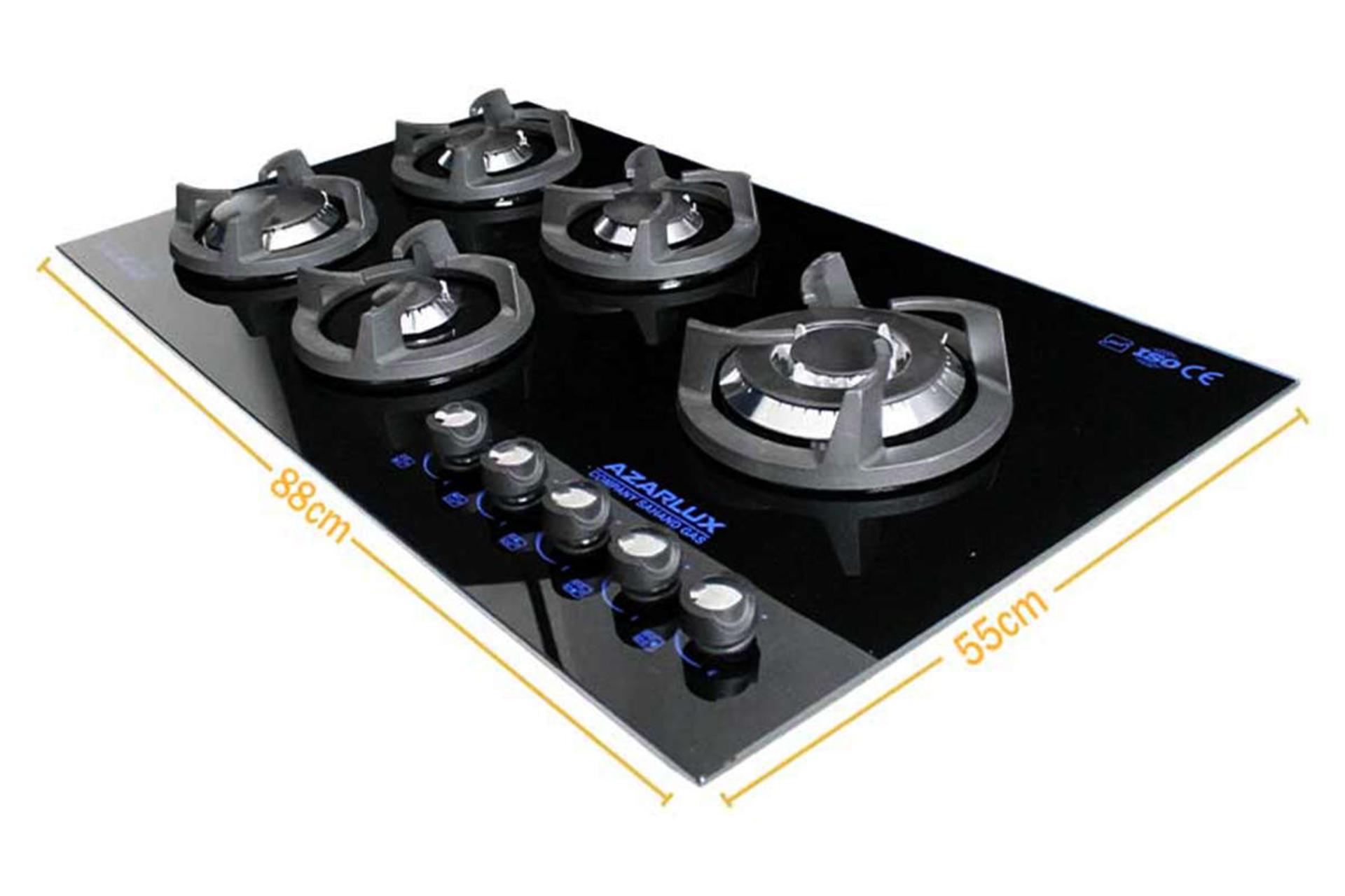 ابعاد و اندازه اجاق گاز صفحه ای آذرلوکس G05ME-S10B